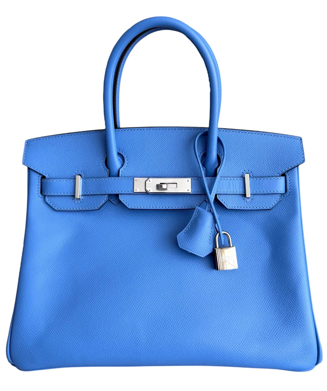 Bleu Paradis Epsom Birkin 30 Palladium Hardware, 2014