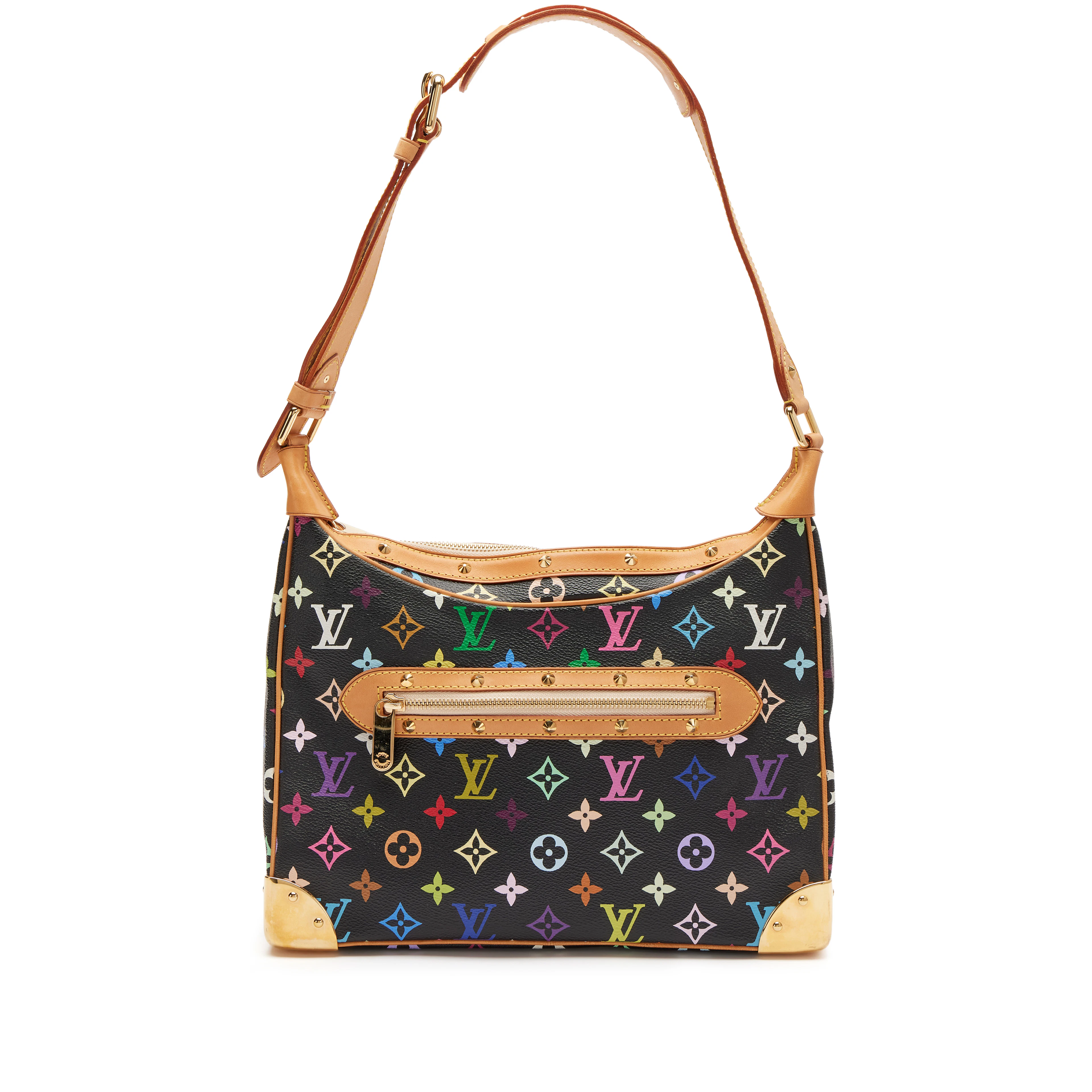 Takashi Murakami Black Monogram Multicolore Boulogne Gold Hardware, 2004