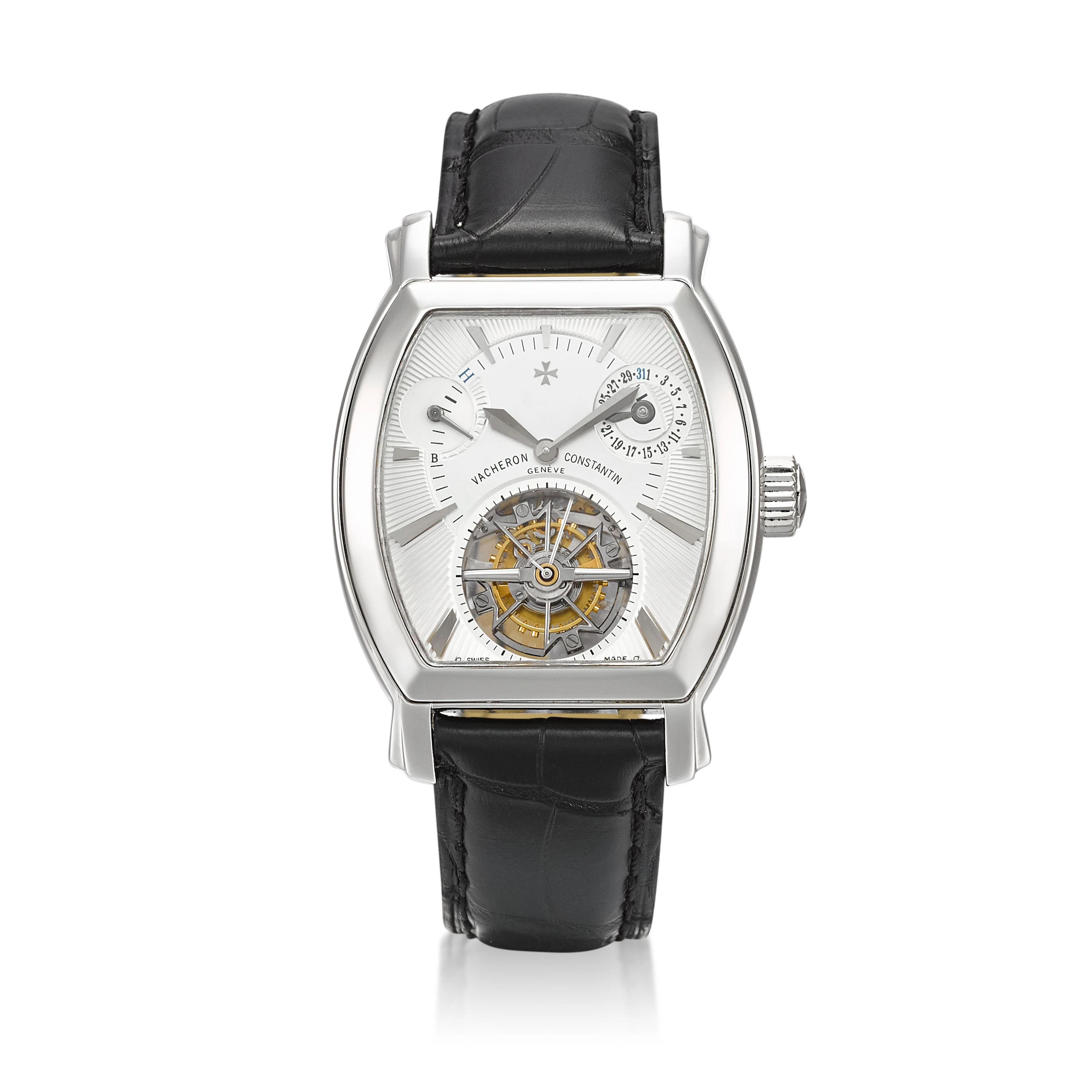 Malte tourbillon (Reference 30066). A platinum tourbillon mechanical