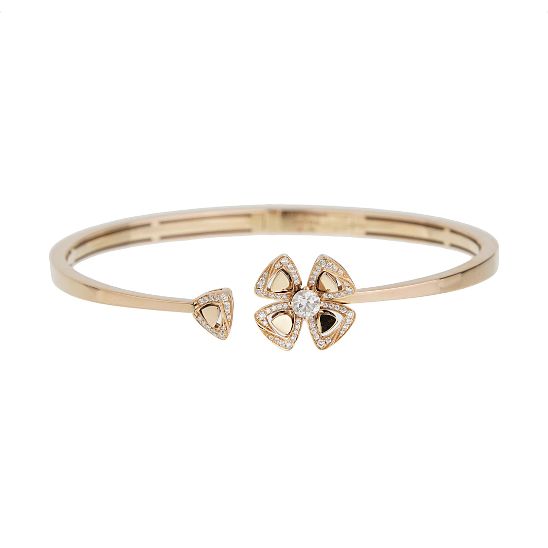 Rose Gold and Diamond Fiorever Bangle Bracelet