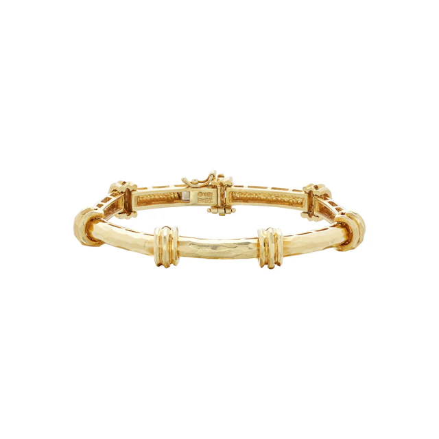 Gold Link Bamboo Bracelet