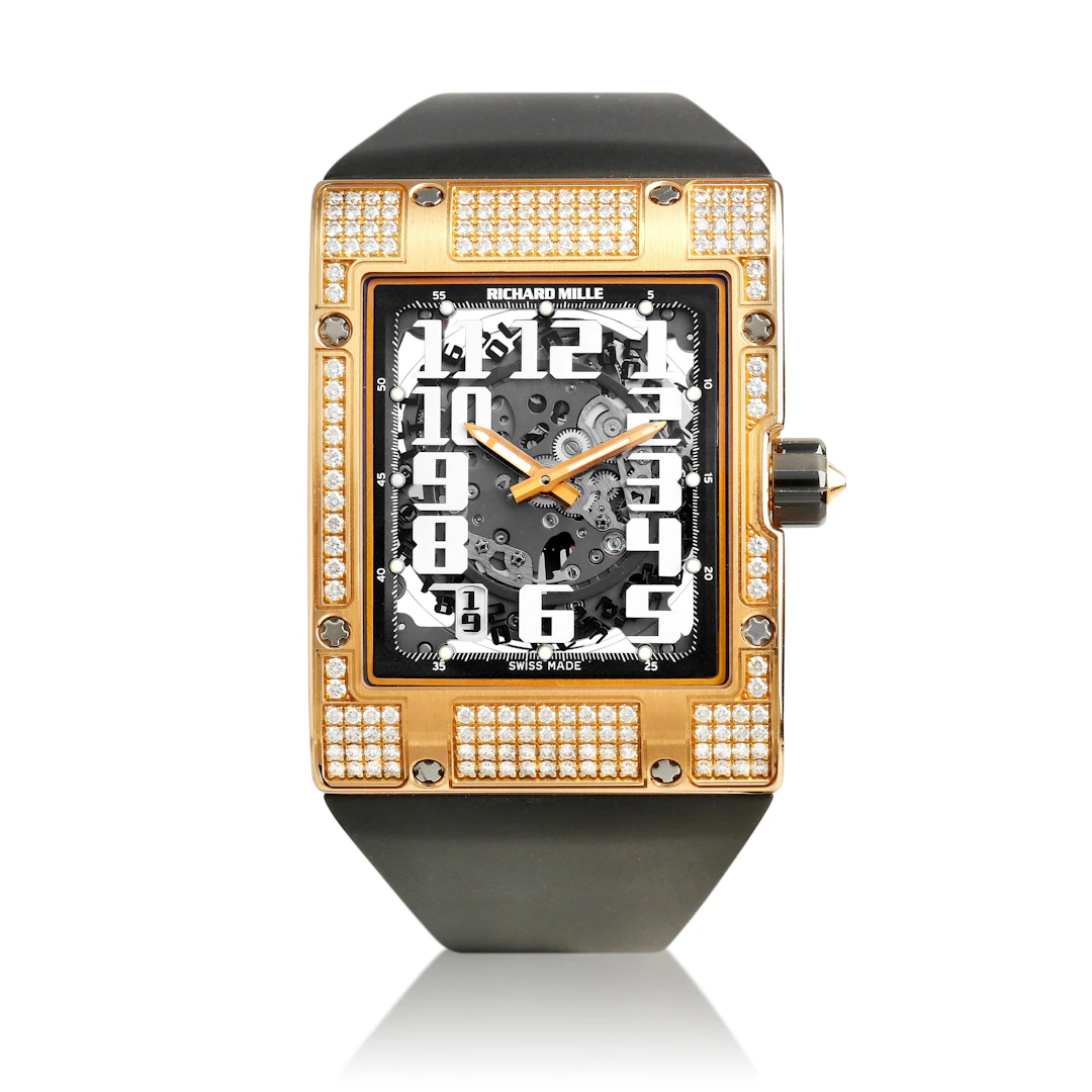 Richard Mille (Reference RM016). A rose gold diamond-set automatic