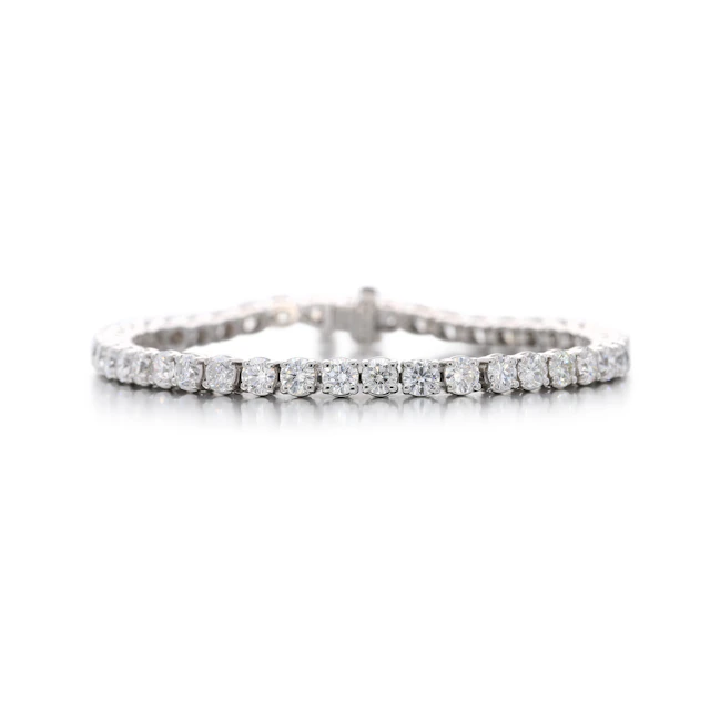 Platinum and 8.85ct Round Brilliant Cut Diamond Tennis Bracelet