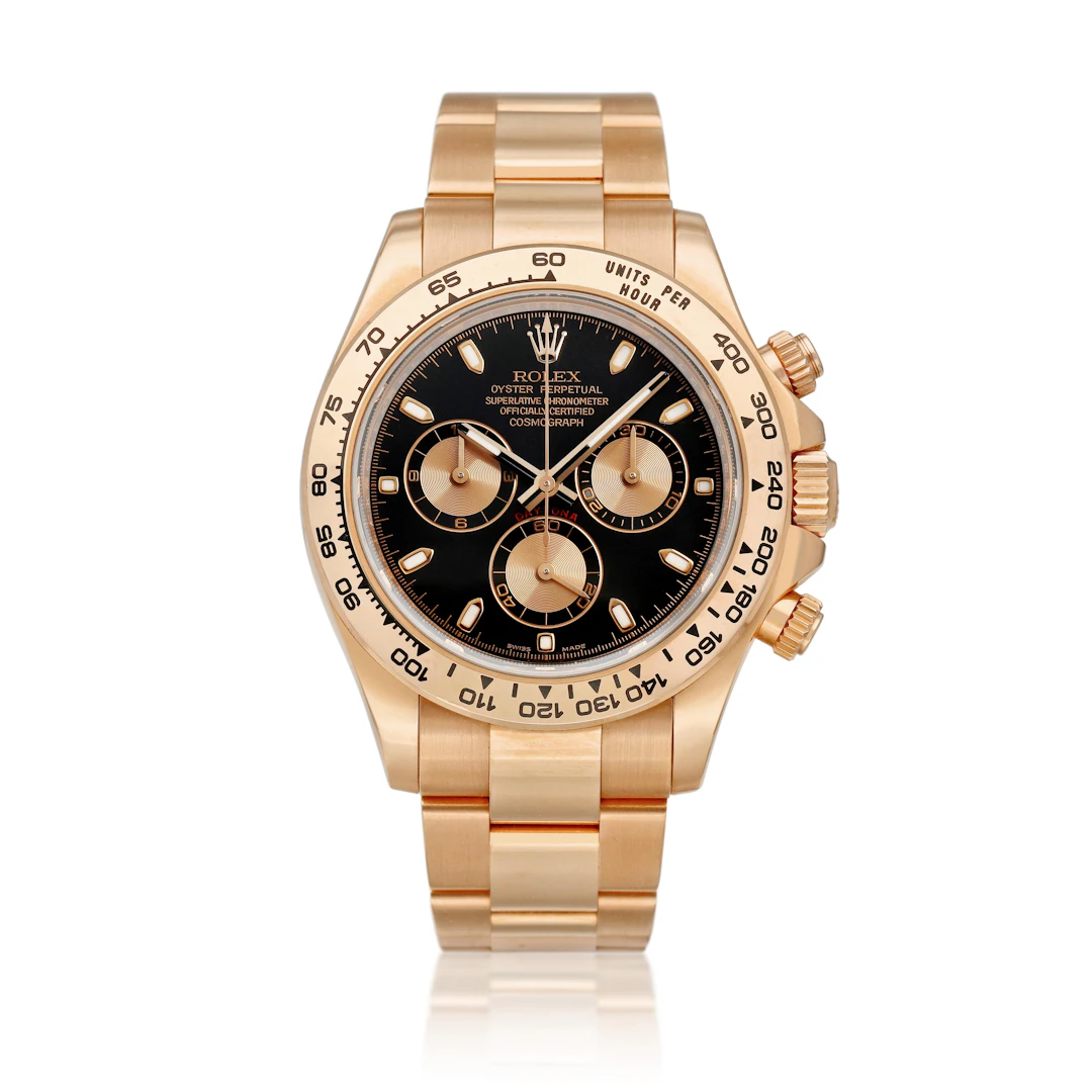 Cosmograph Daytona (Reference 116505). A rose gold chronograph automatic