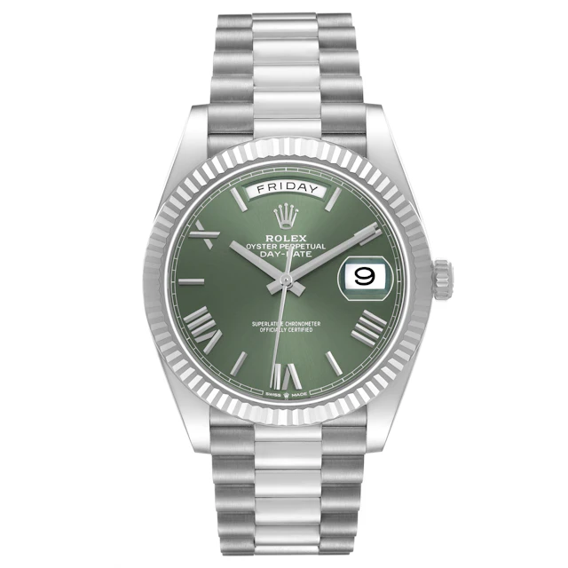President Day-Date 'Olive' Dial (Reference 228239). A 40mm white gold