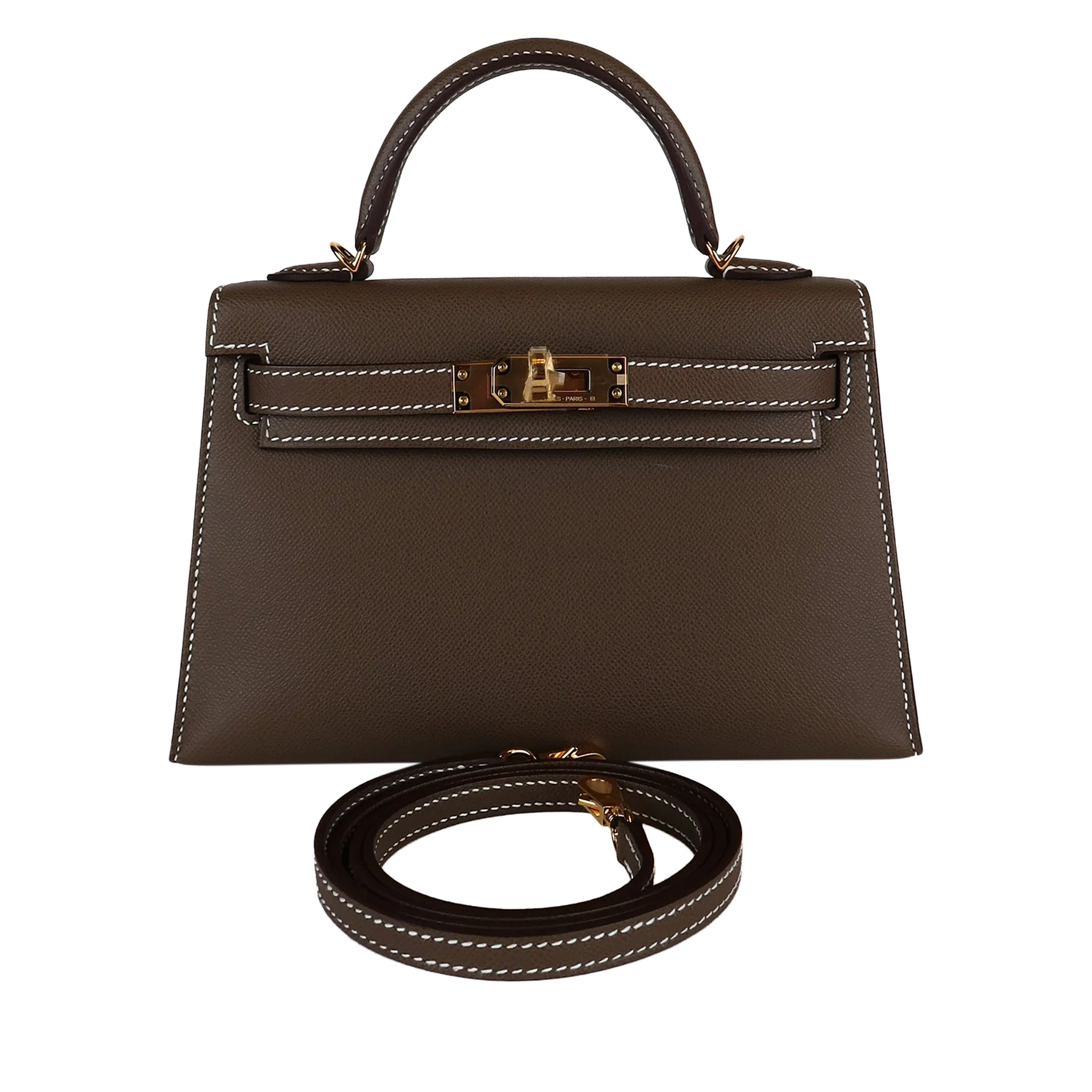 Etoupe Madame Mini Kelly 20 II Gold Hardware, 2023
