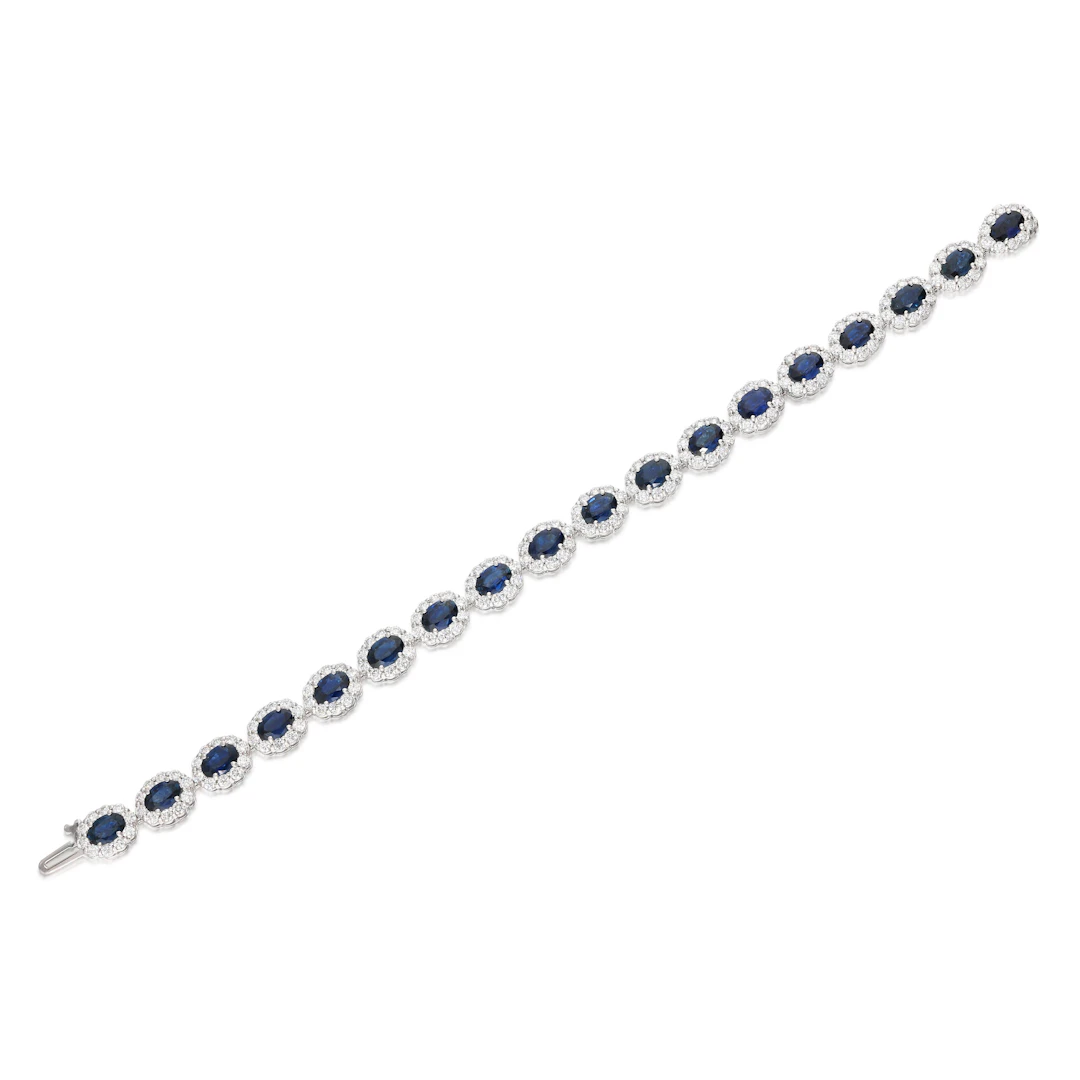 White Gold, Sapphire and Diamond Bracelet