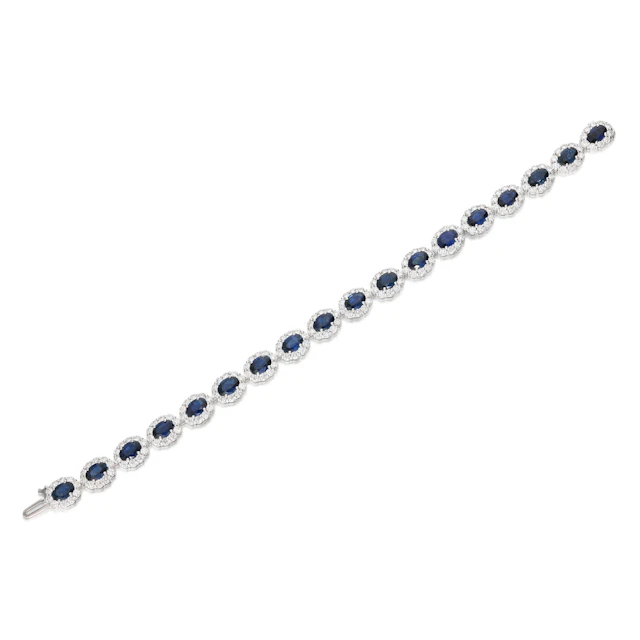 White Gold, Sapphire and Diamond Bracelet