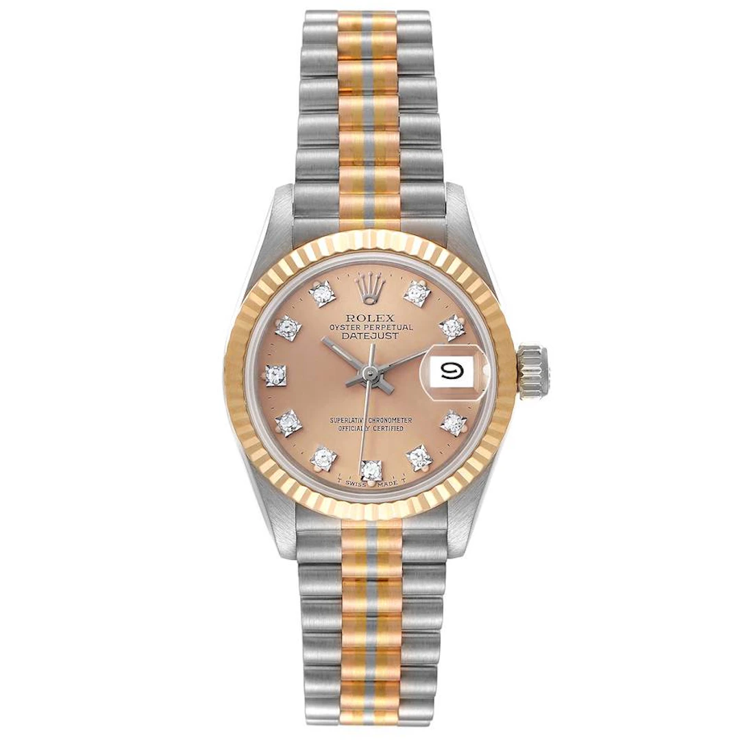 President Datejust 'Tridor' (Reference 69179). A 26mm tri-color gold