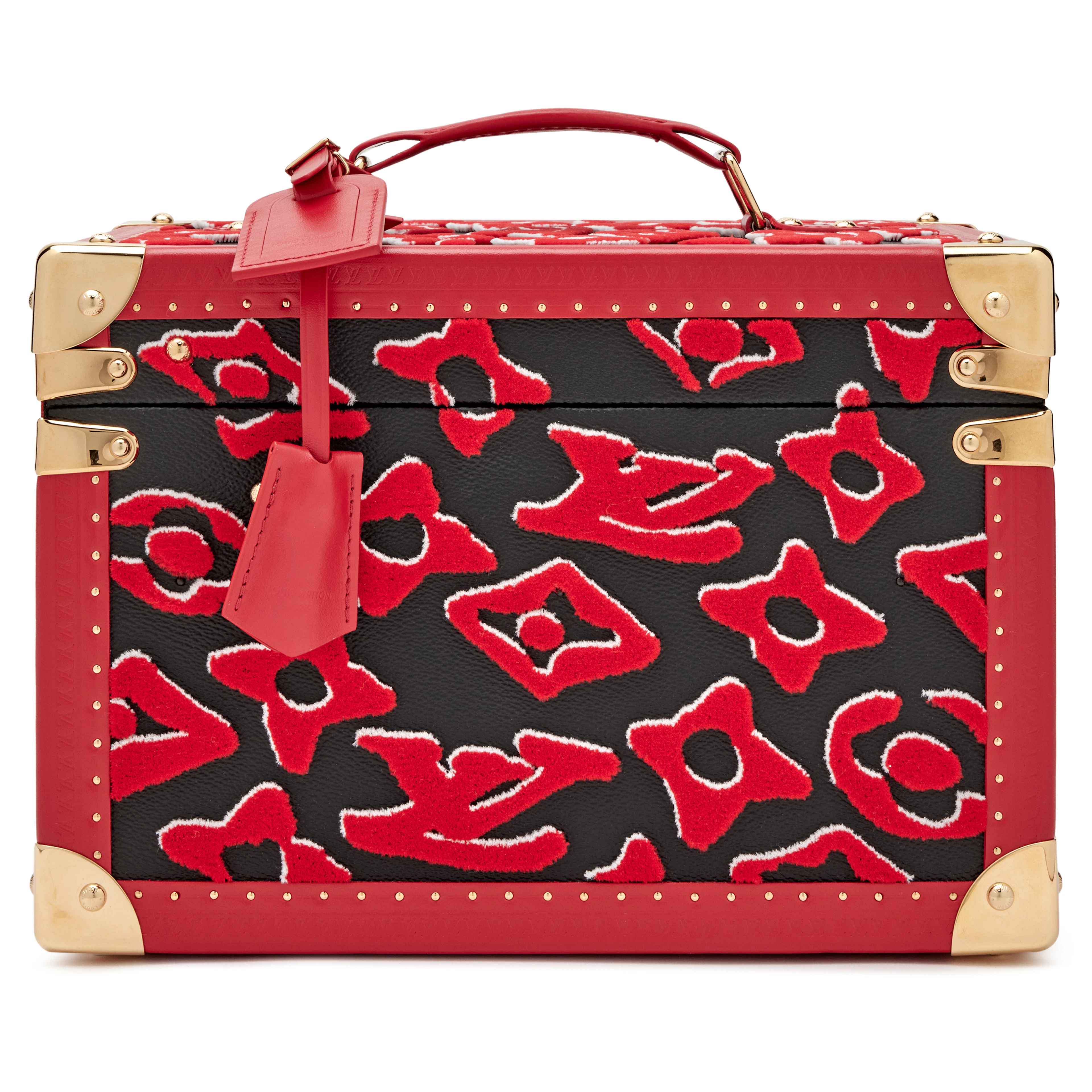 Red, White, and Black Tufted Monogram Canvas Limited Edition Boite