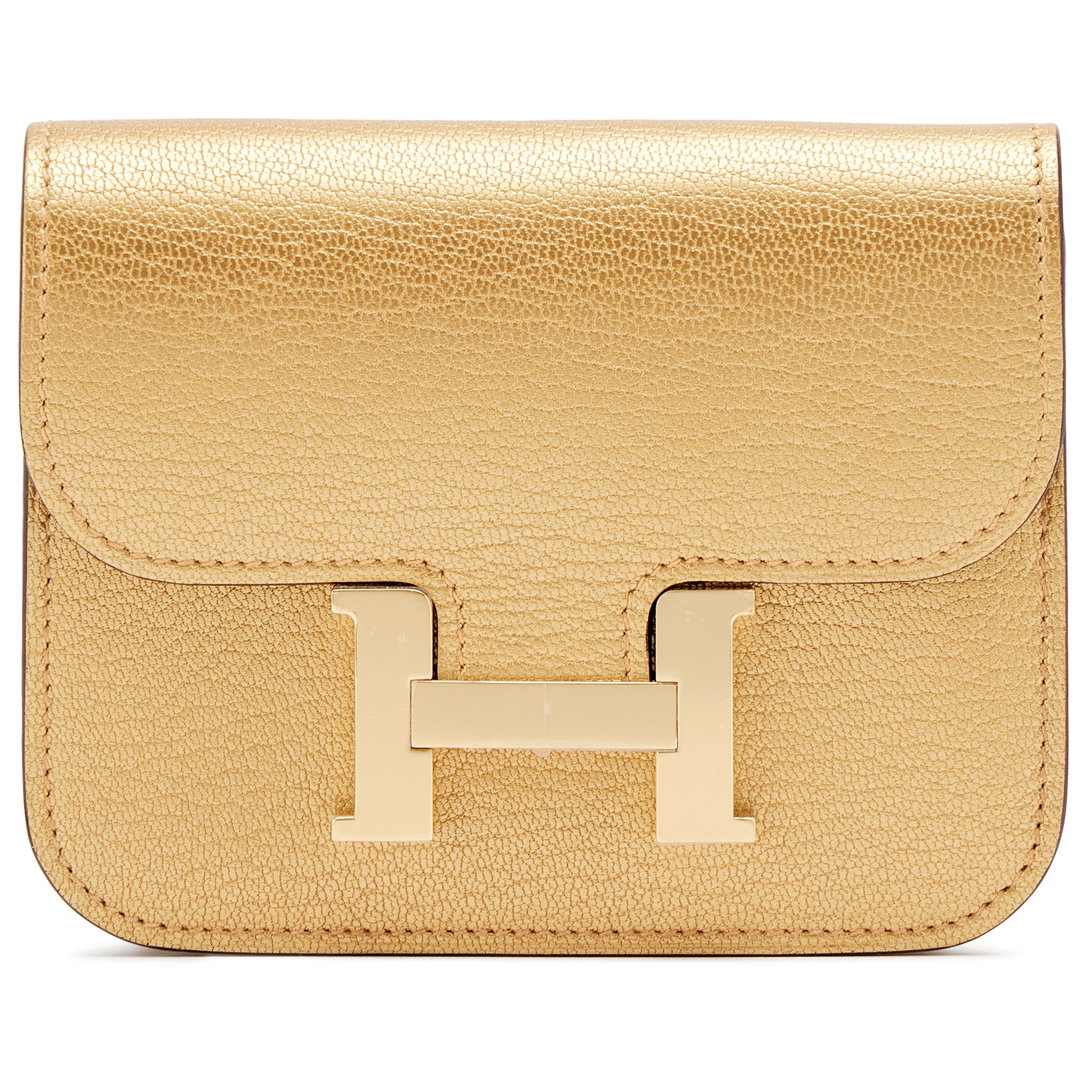 Doré Chèvre Chamkilight Constance Slim Wallet Permabrass Hardware, 2025
