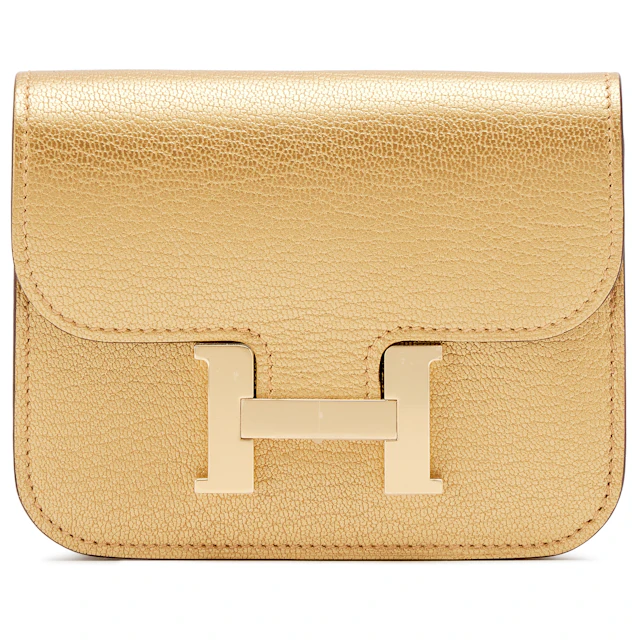 Doré Chèvre Chamkilight Constance Slim Wallet Permabrass Hardware, 2025