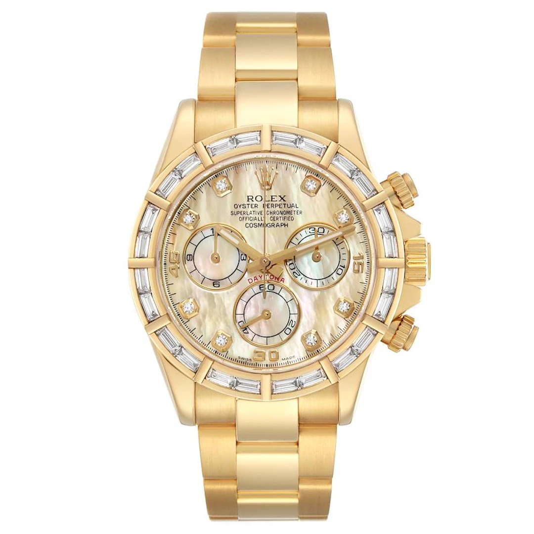 Cosmograph Daytona (Reference 116568BR). A 40mm yellow gold diamond