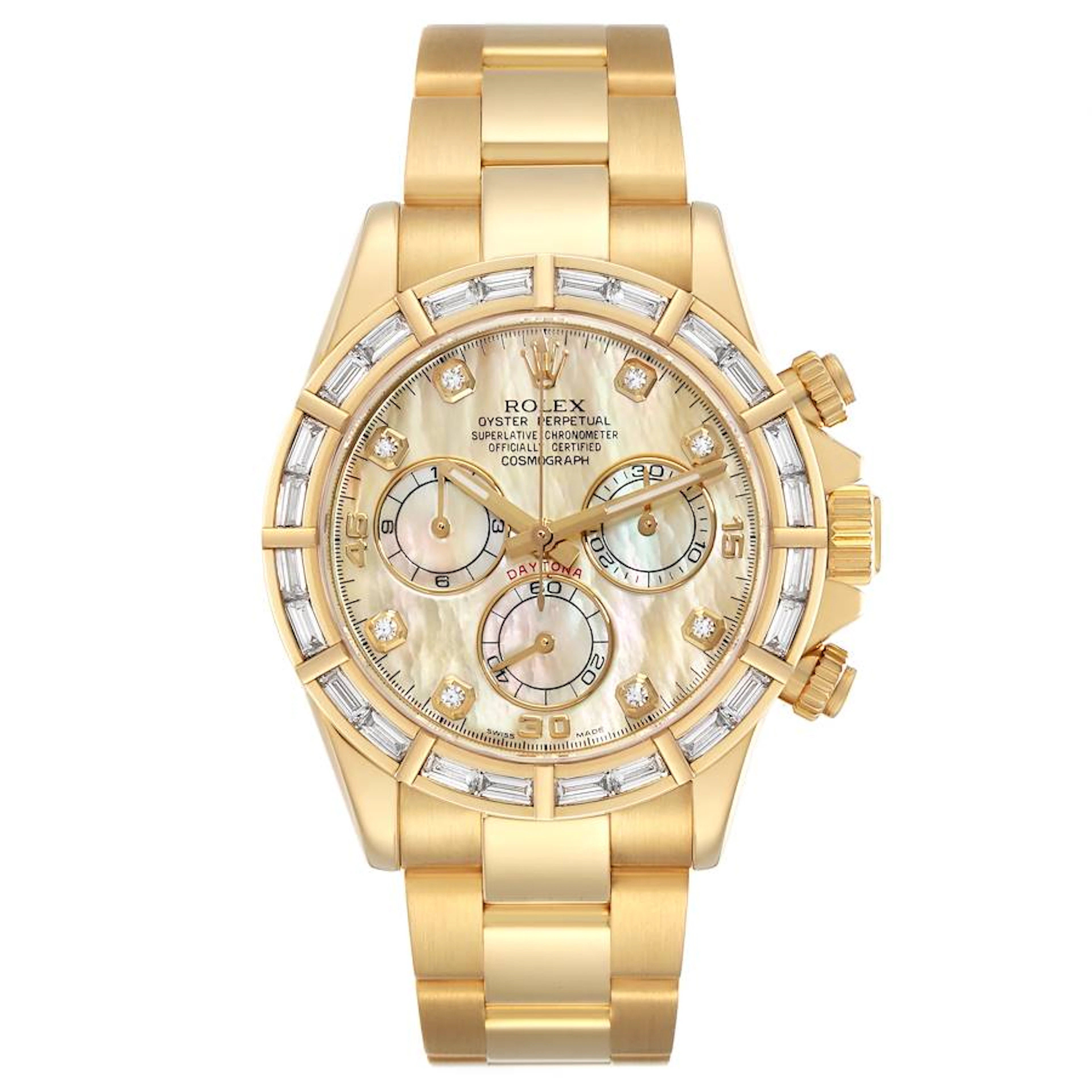 Cosmograph Daytona (Reference 116568BR). A 40mm yellow gold diamond