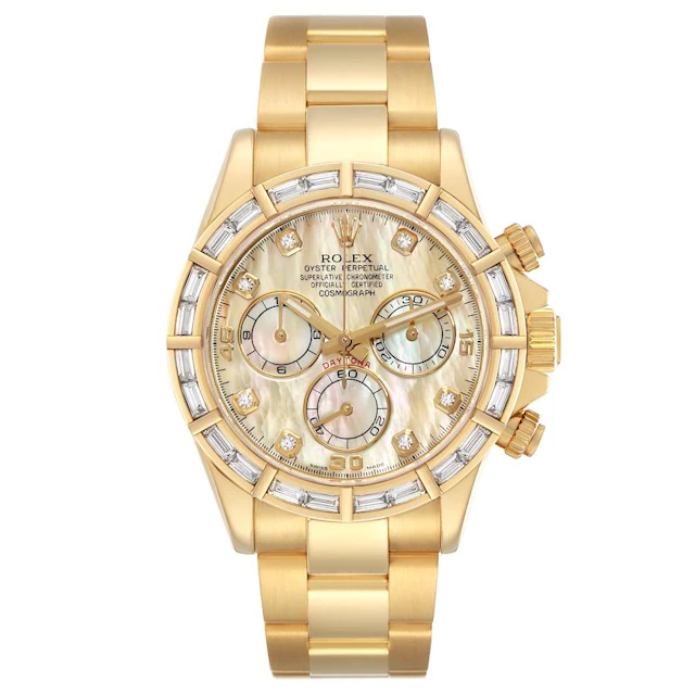 Cosmograph Daytona (Reference 116568BR). A 40mm yellow gold diamond