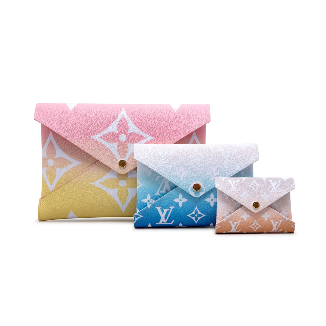 Multicolor Giant Monogram Canvas By The Pool Kirigami Pochette Gold
