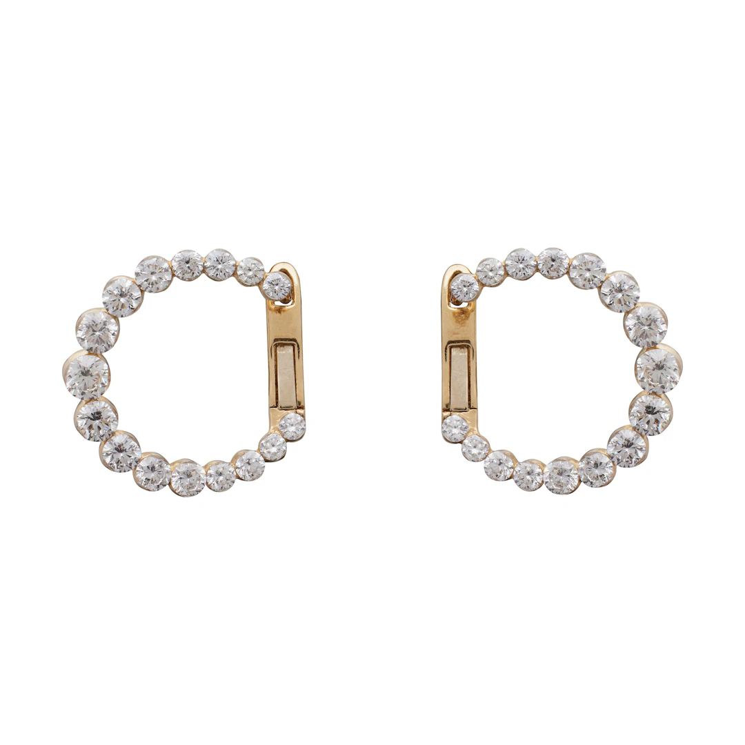 Gold and Diamond Earclips