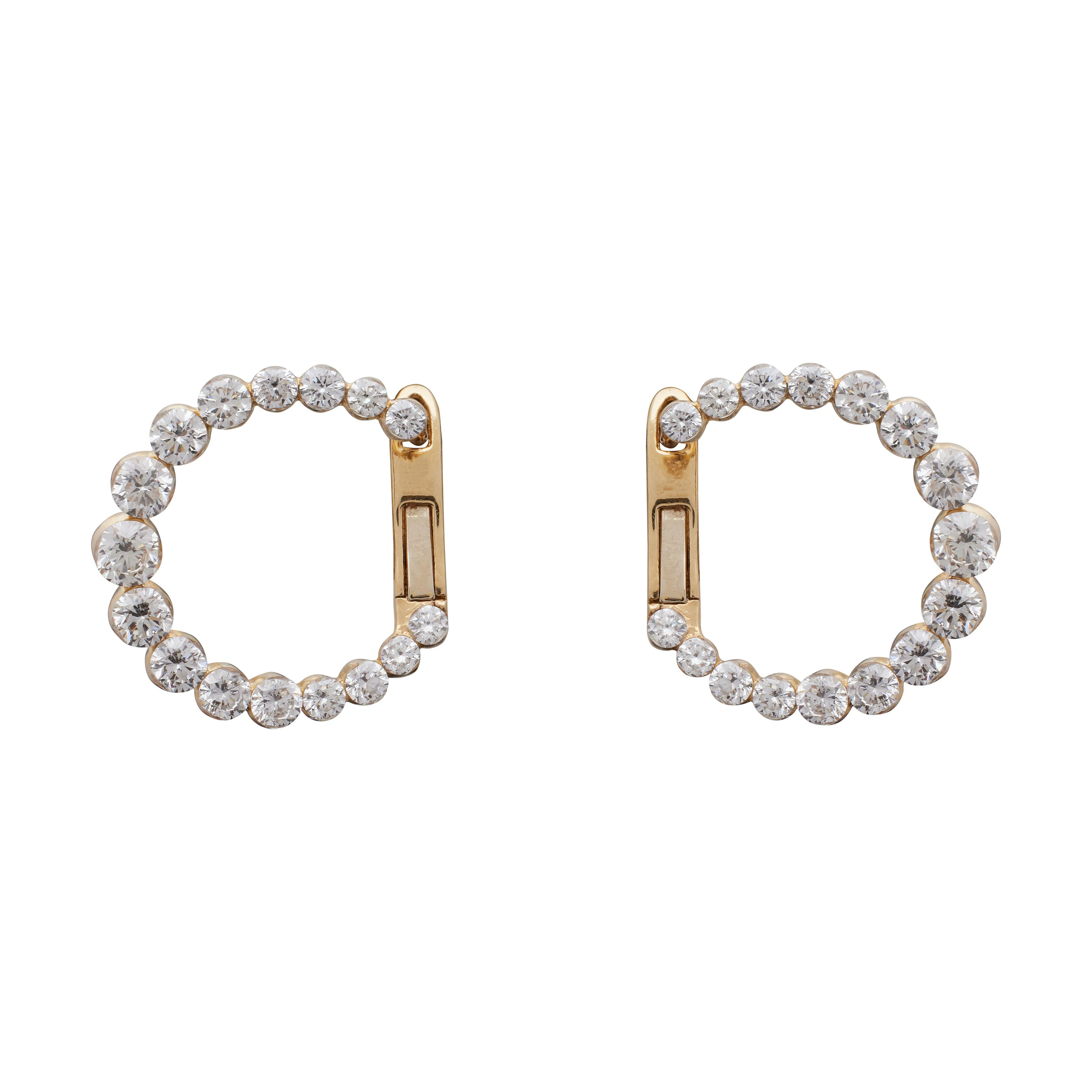 Gold and Diamond Earclips