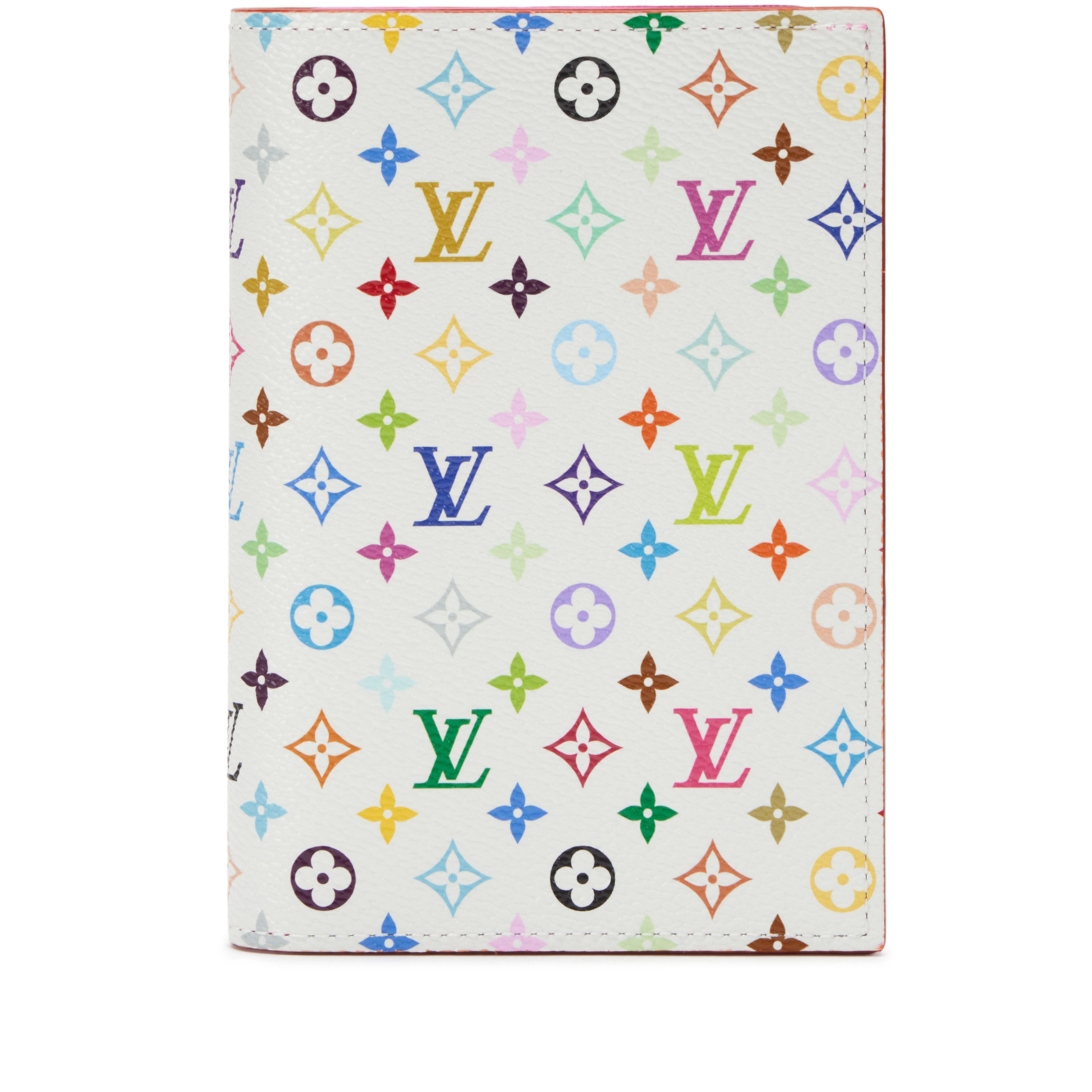 Takashi Murakami White Multicolore Coated Canvas Passport Cover, 2025