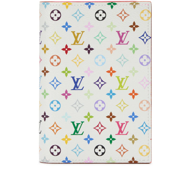 Takashi Murakami White Multicolore Coated Canvas Passport Cover, 2025
