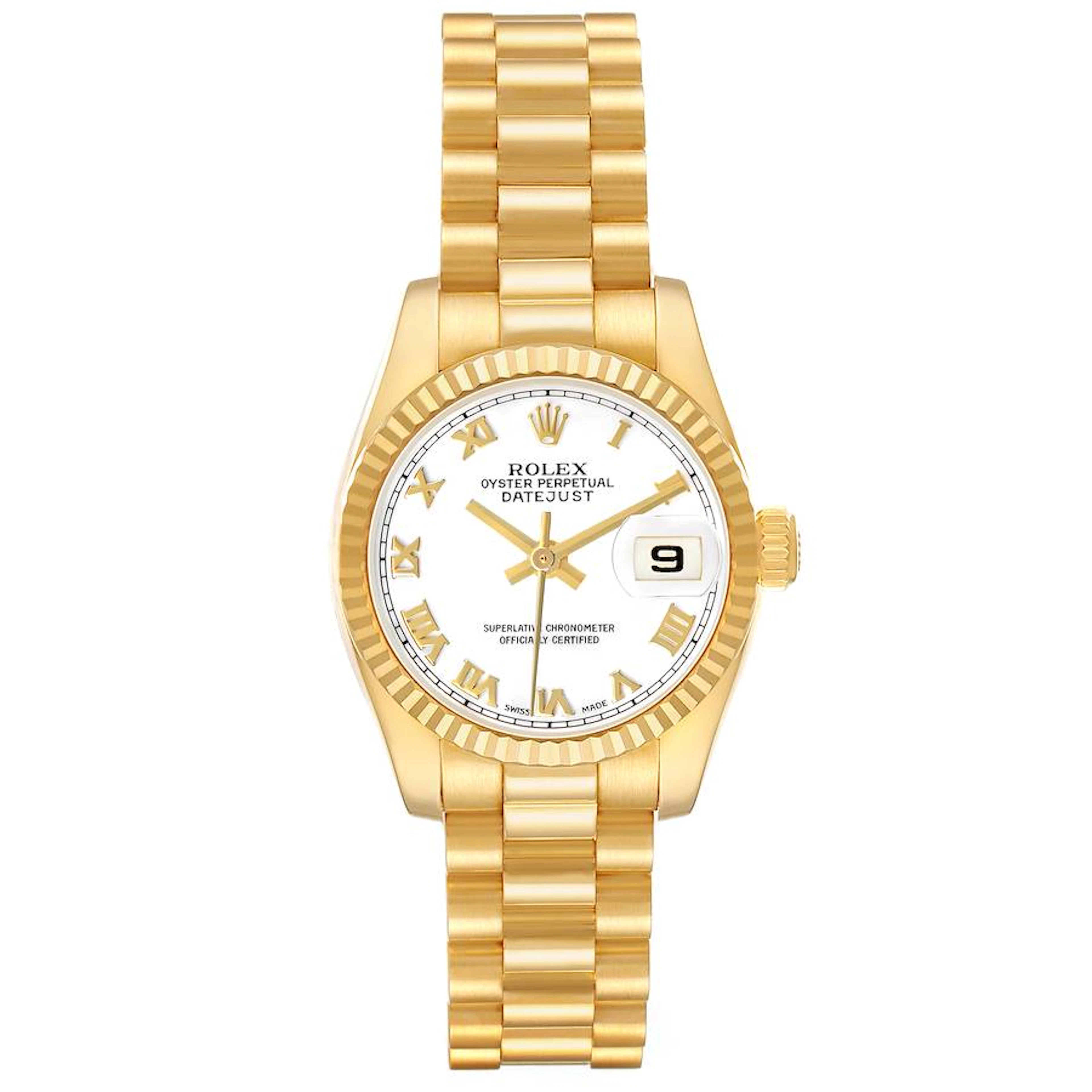 President Datejust (Reference 179178). A 26mm yellow gold automatic