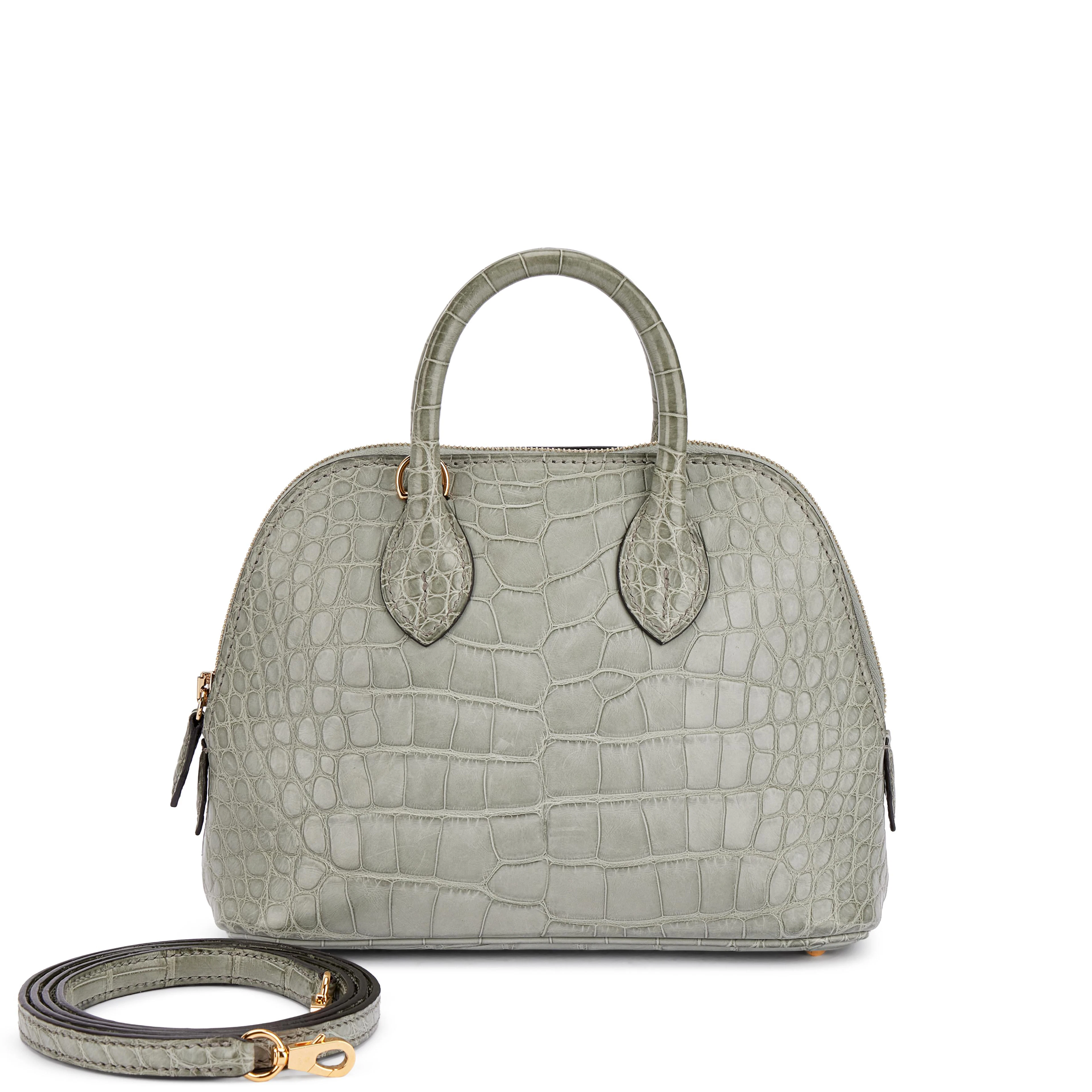 Gris Ciment Matte Alligator Mini Bolide 1923 Gold Hardware, 2023