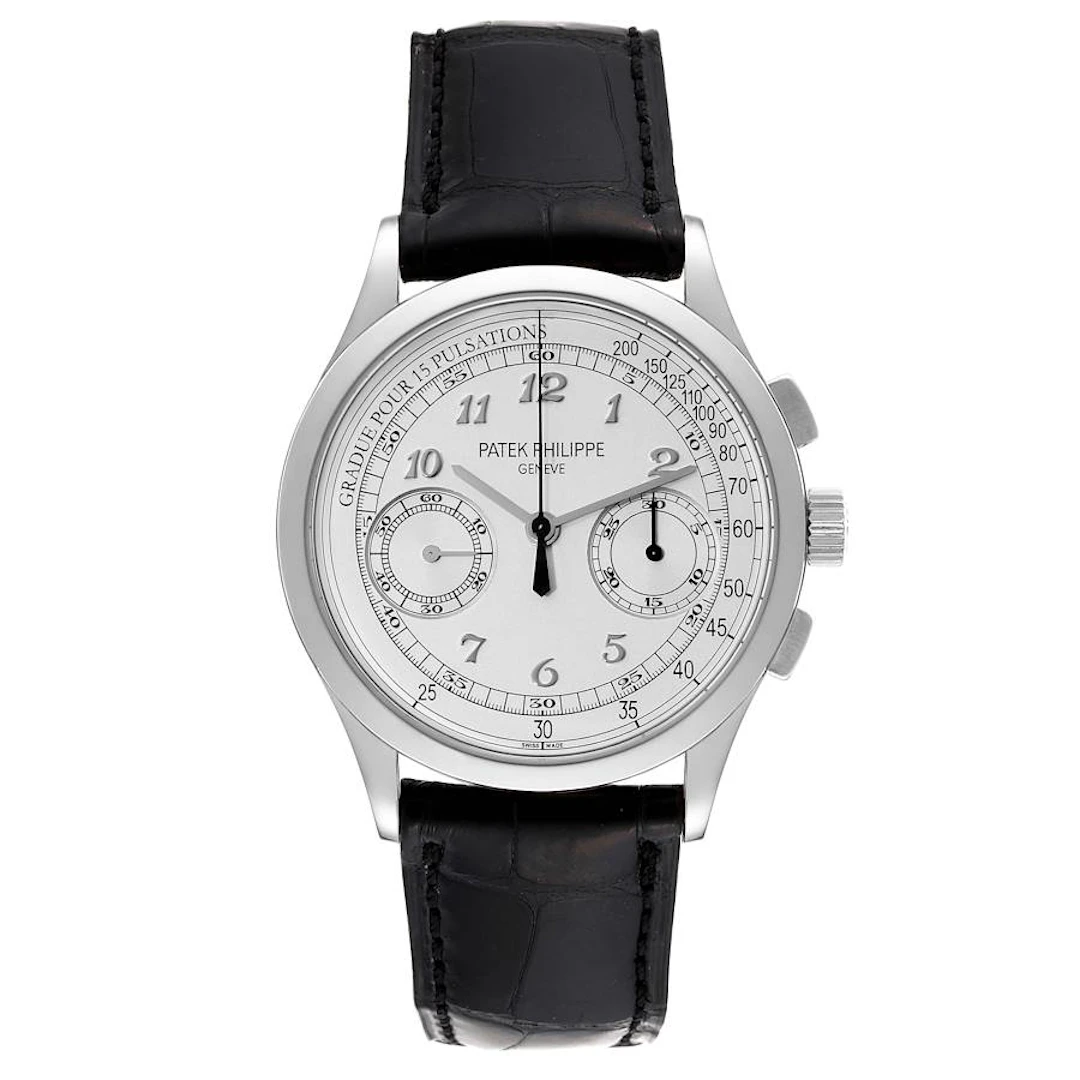 Complications (Reference 5170G-001). A 39mm white gold manual wind