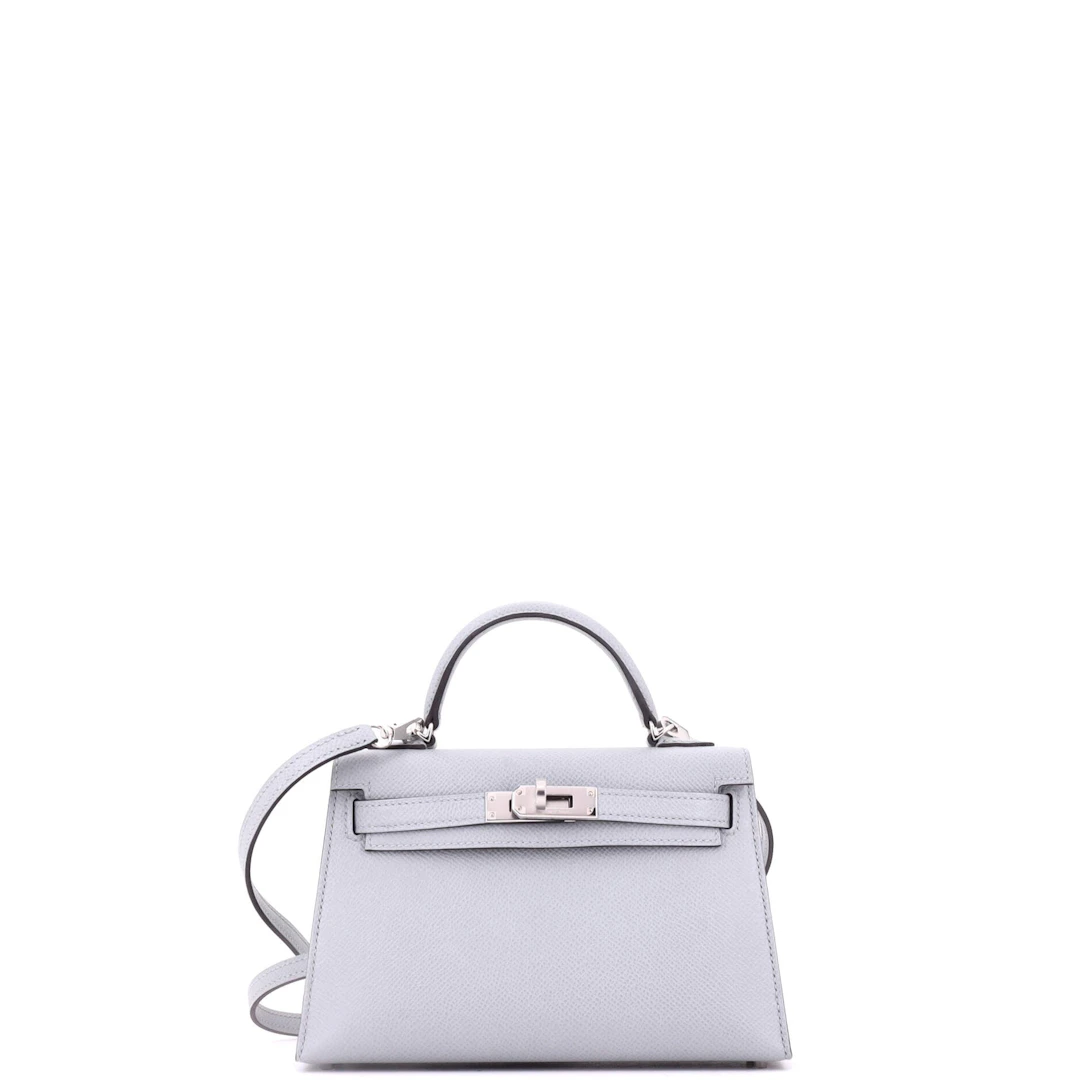 Bleu Glacier Epsom Mini Kelly 20 II Palladium Hardware, 2024