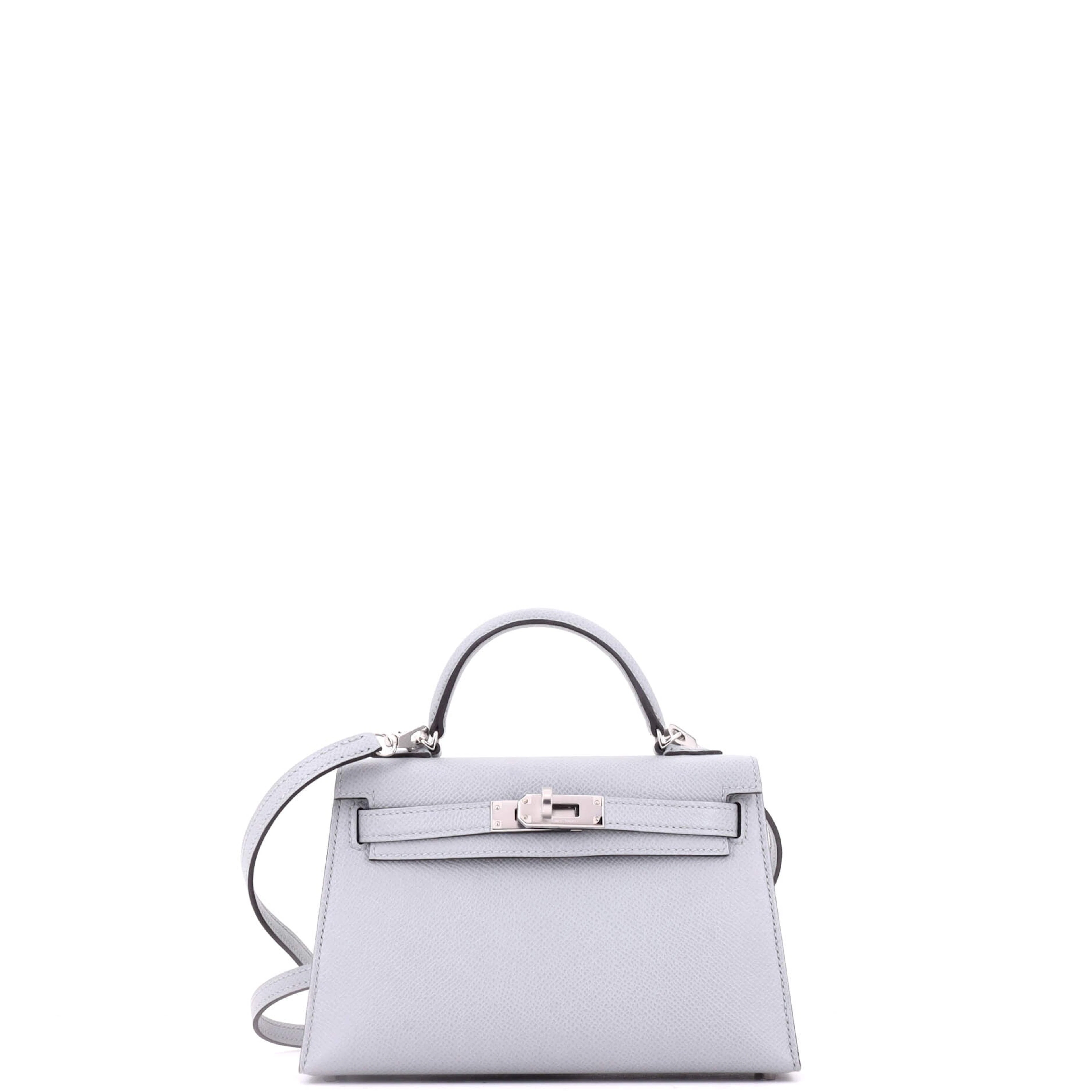 Bleu Glacier Epsom Mini Kelly 20 II Palladium Hardware, 2024