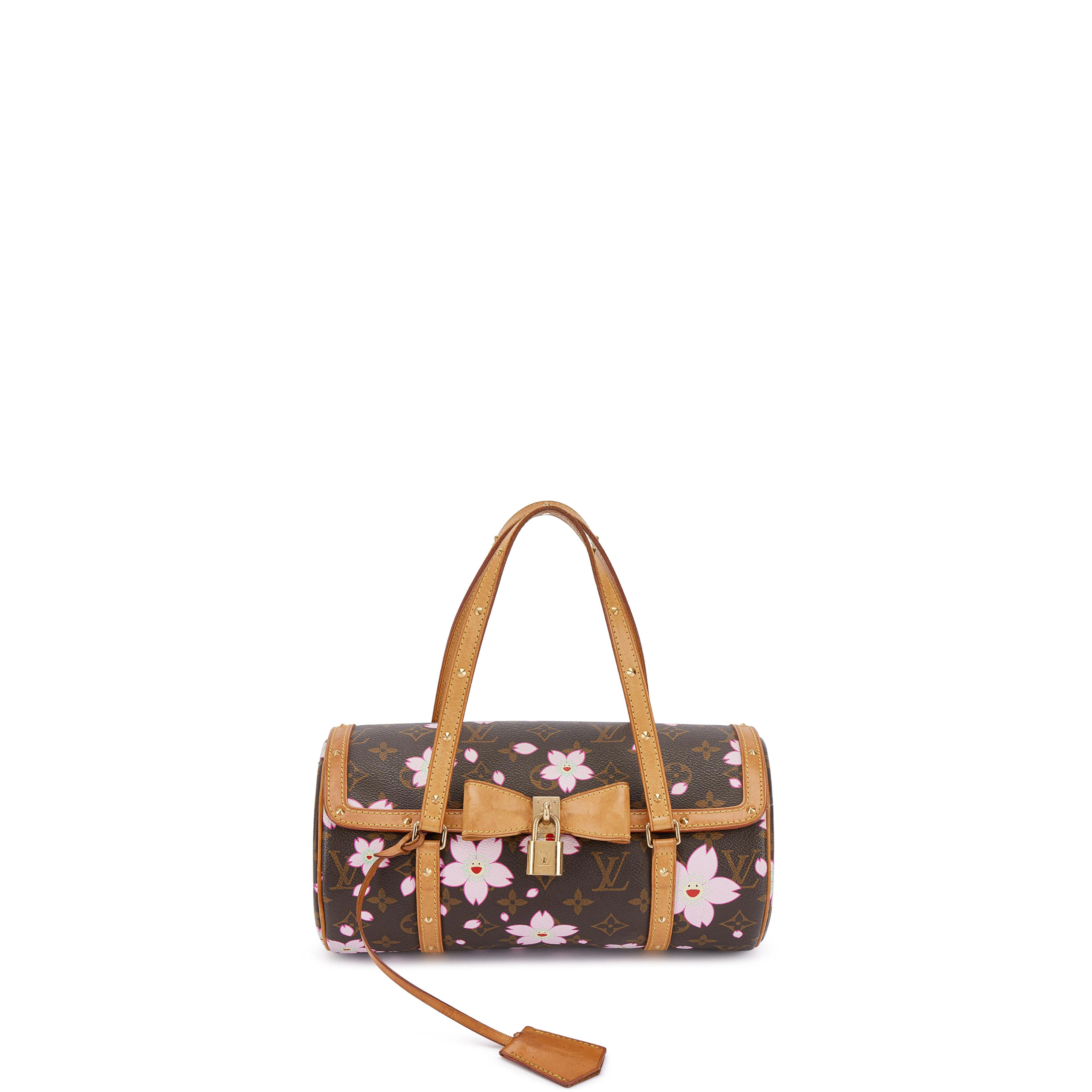 X Murakami Limited Edition Brown Monogram and Pink Canvas Shoulder