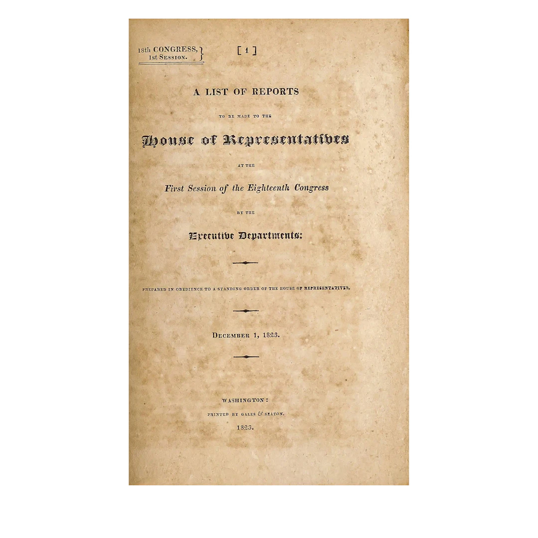 Executive Reports, At The First Session Of The Eighteenth Congress