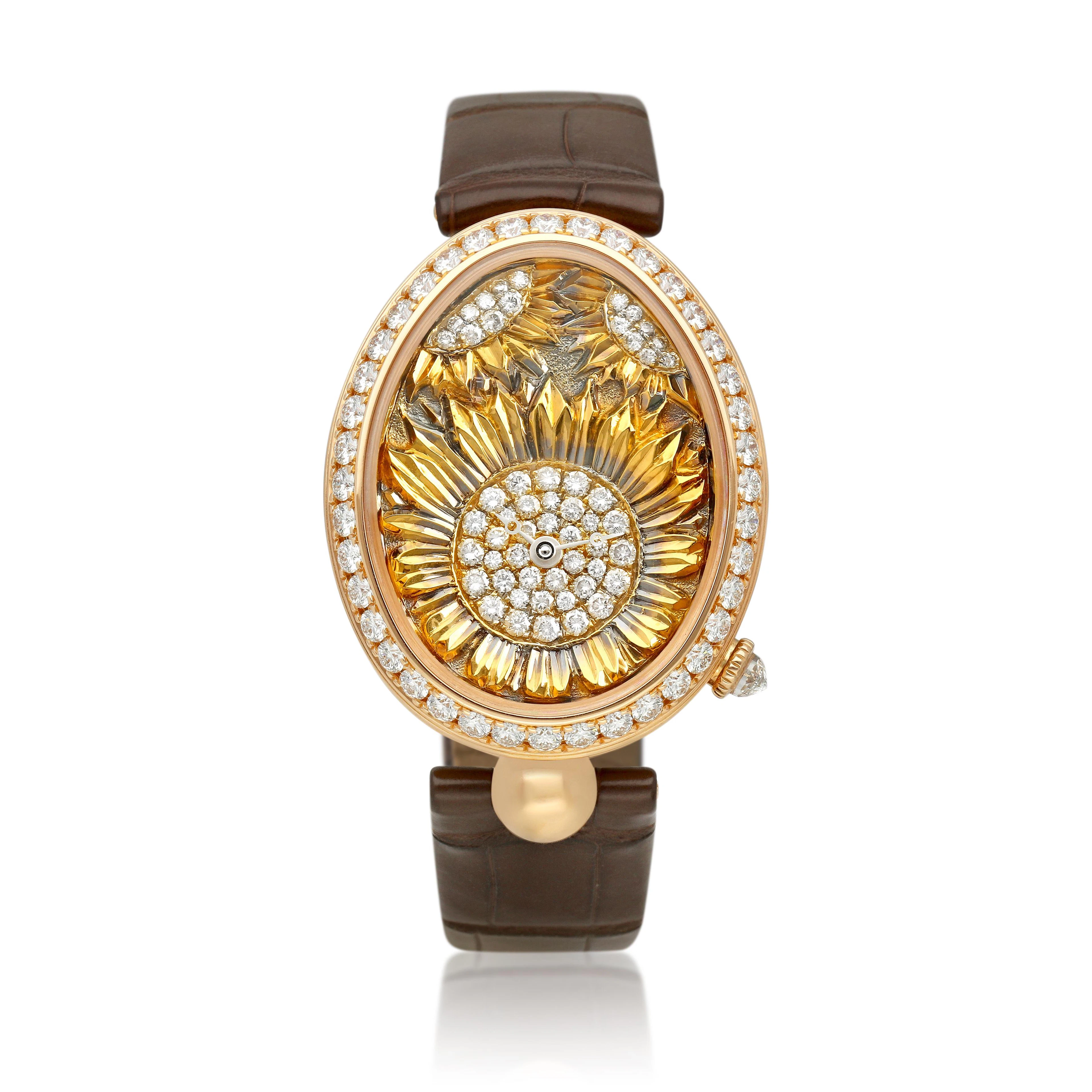 Reine de Naples (Reference 8958). A 40mm rose gold and diamond-set