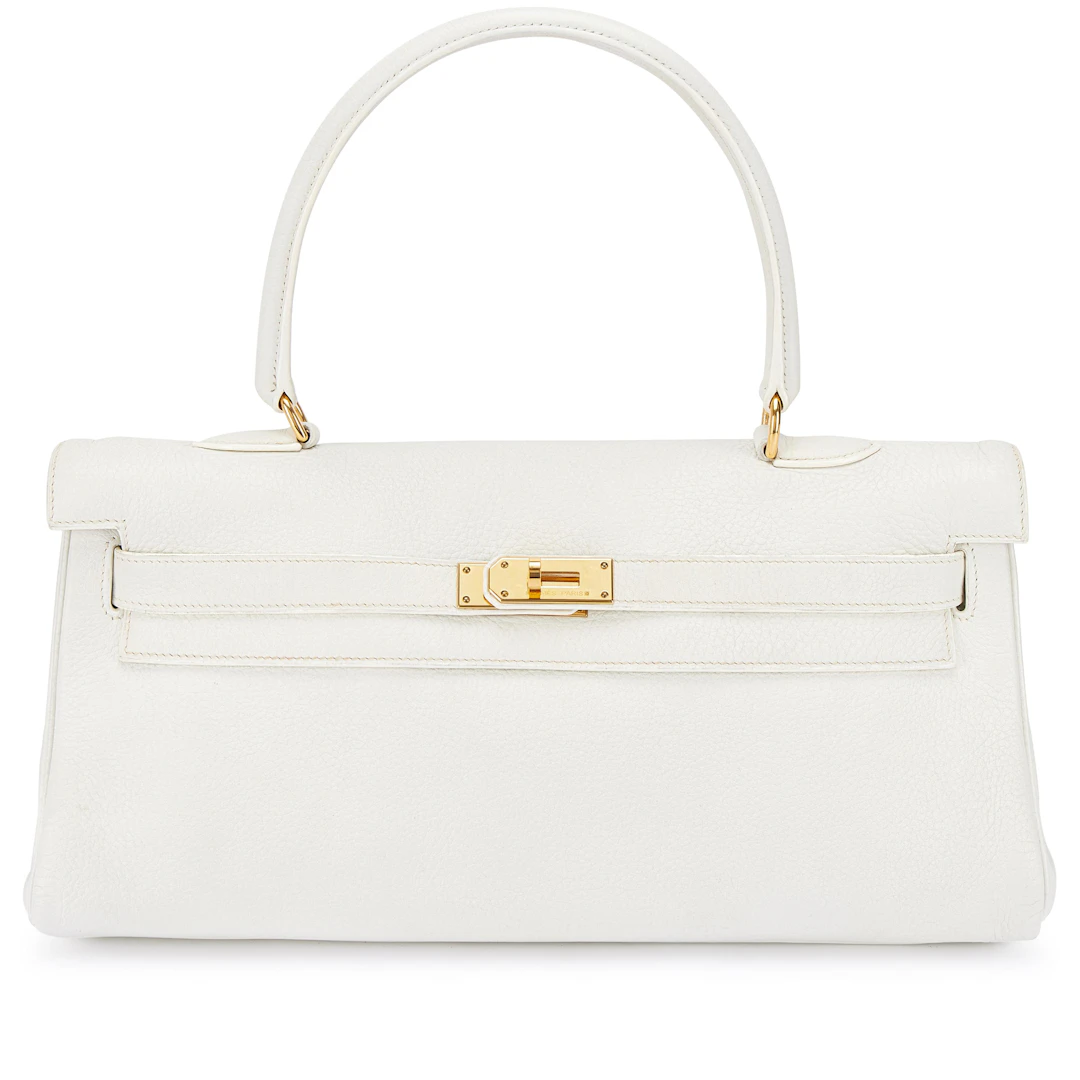 White Clemence JPG Shoulder Kelly 42 Palladium Hardware, 2009