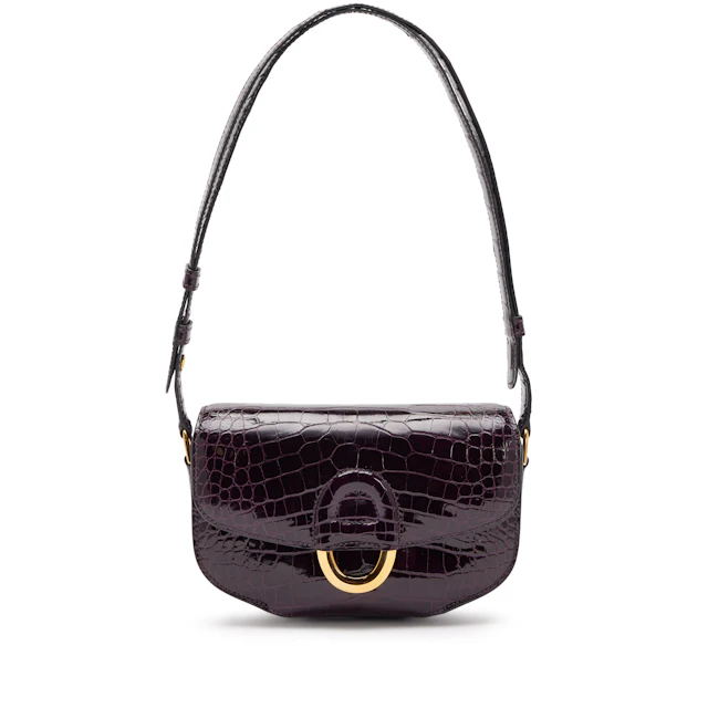 Amethyst Shiny Alligator Cherche Midi Mini 18 Gold Hardware, 2016