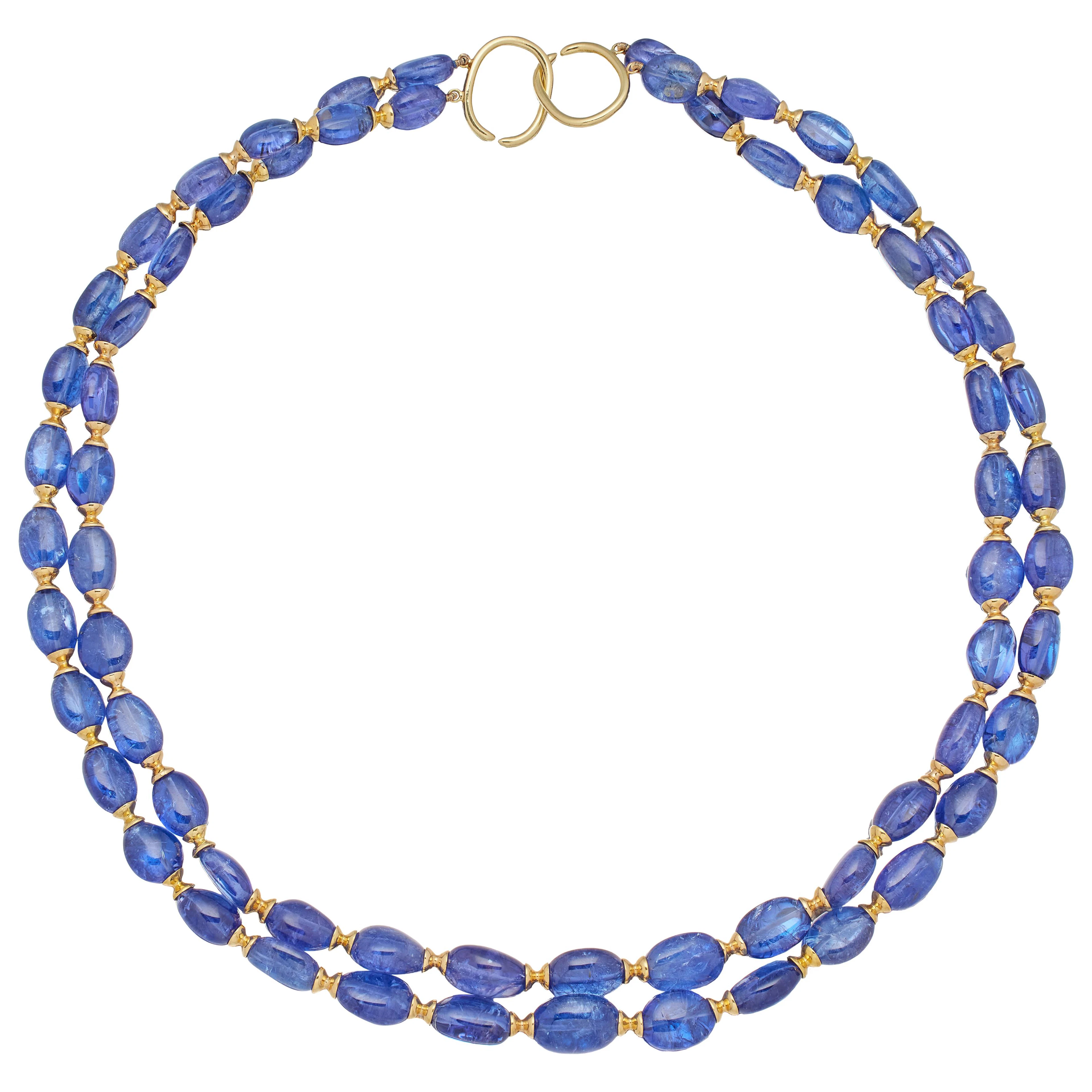 Gold and Tanzanite Necklace