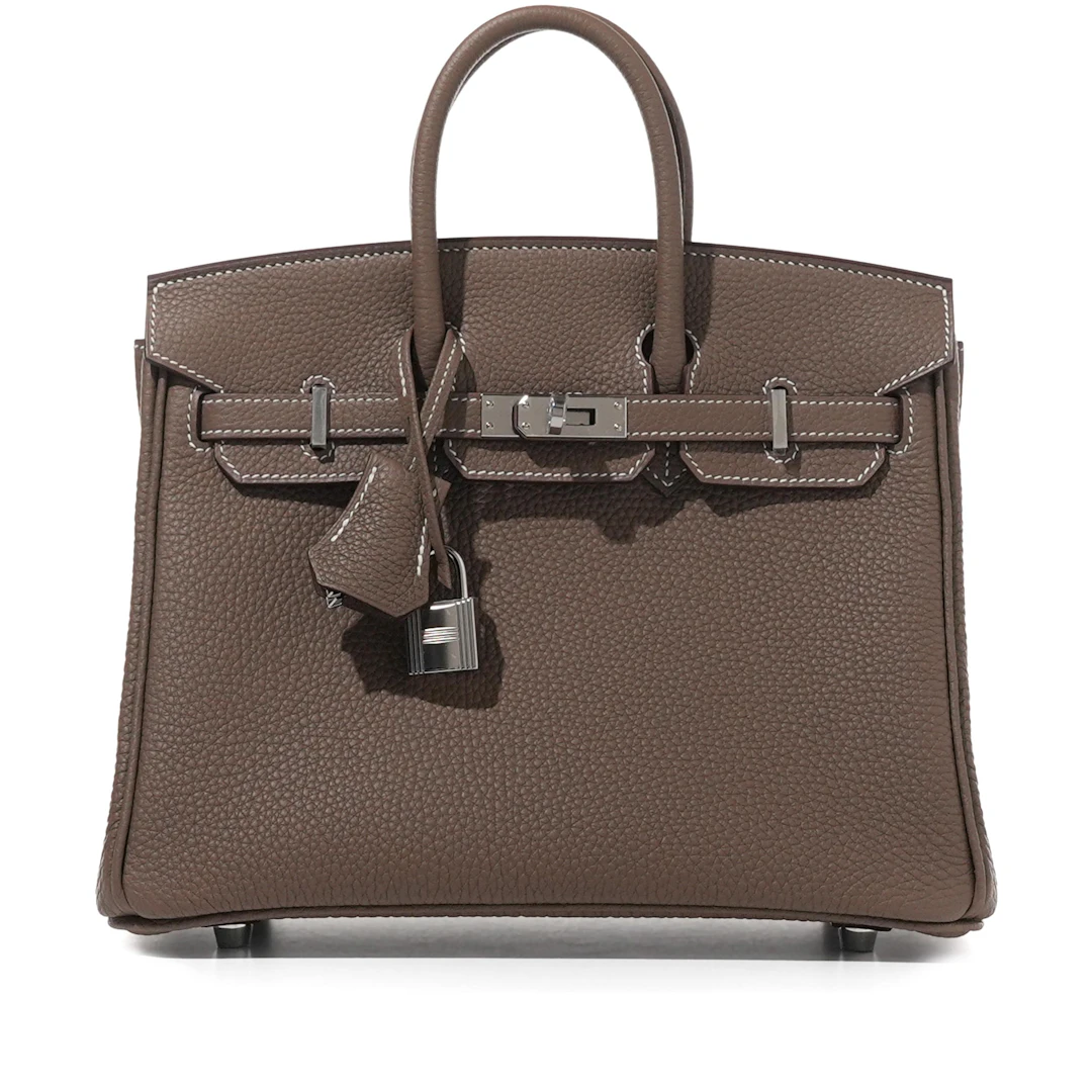 Etoupe Togo Birkin 25 Palladium Hardware, 2025