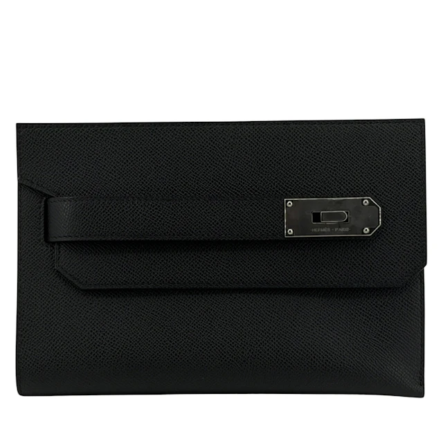 Black Epsom Hacademi Pouch Palladium Hardware, 2025