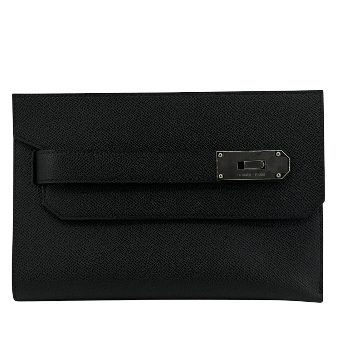 Black Epsom Hacademi Pouch Palladium Hardware, 2025