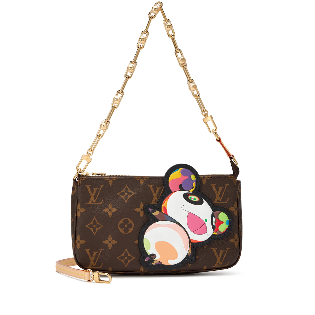 Takashi Murakami Brown Monogram Canvas Pochette Accessoires Gold Hardware, 2025