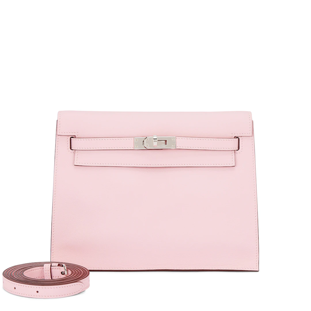 Rose Sakura Swift Kelly Danse Palladium Hardware, 2025