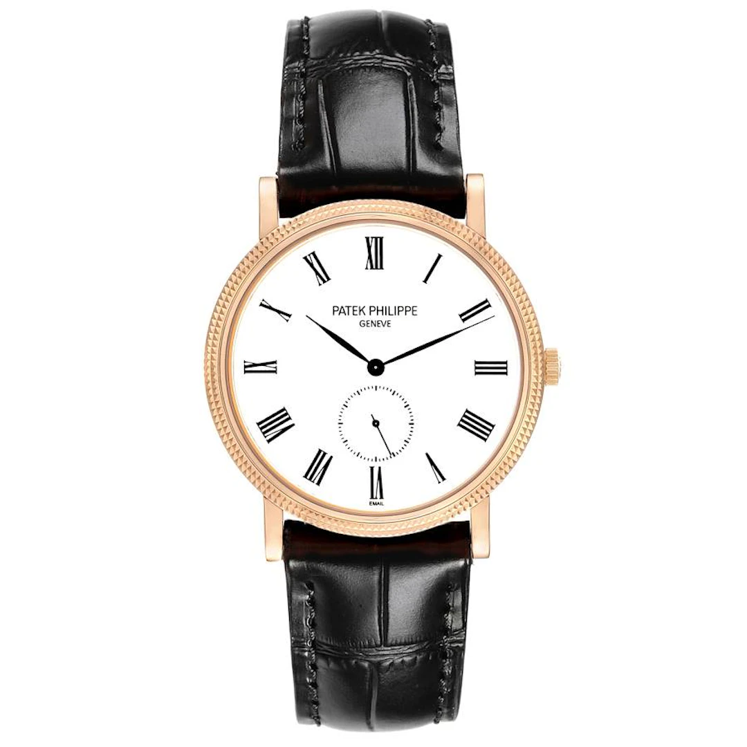 Calatrava (Reference 5116R-001). A 36mm rose gold manual wind wristwatch.