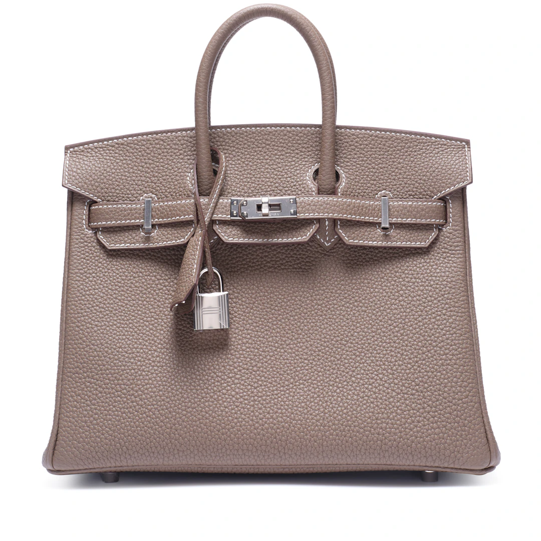 Etoupe Togo Birkin 25 Palladium Hardware, 2026