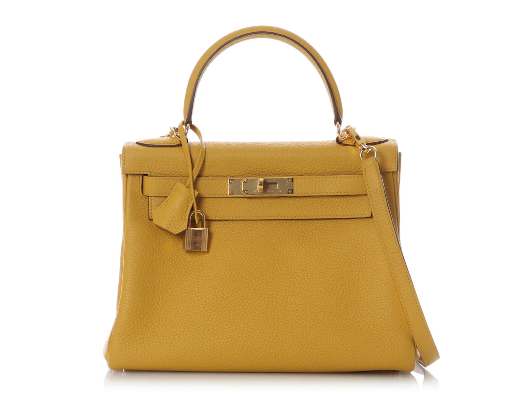 Jaune Ambre Togo Retourne Kelly 28 Gold Hardware, 2019
