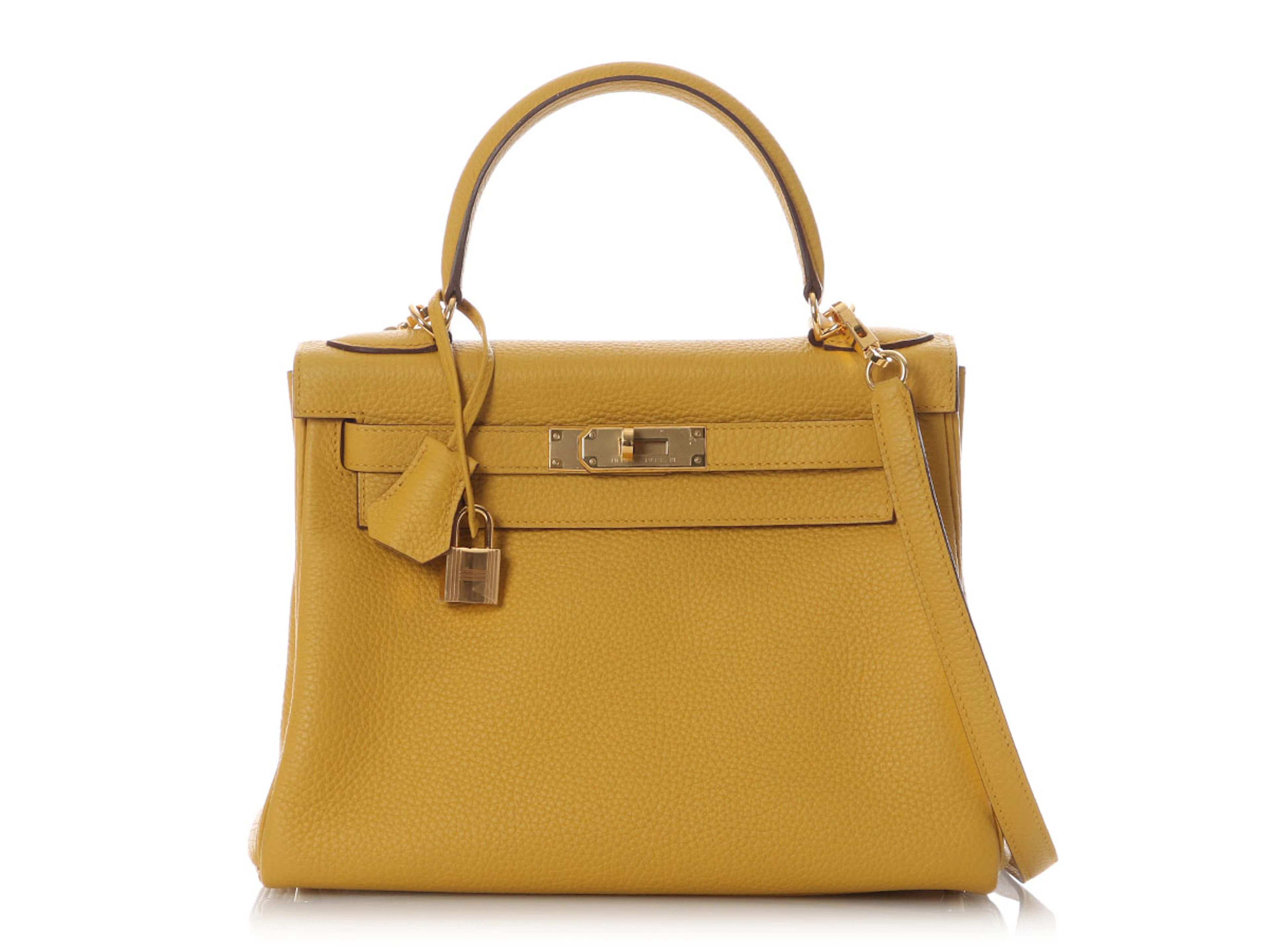 Jaune Ambre Togo Retourne Kelly 28 Gold Hardware, 2019