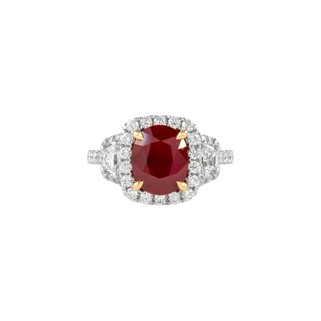White Gold, Gold, 2.25ct Burmese Ruby and Diamond Ring