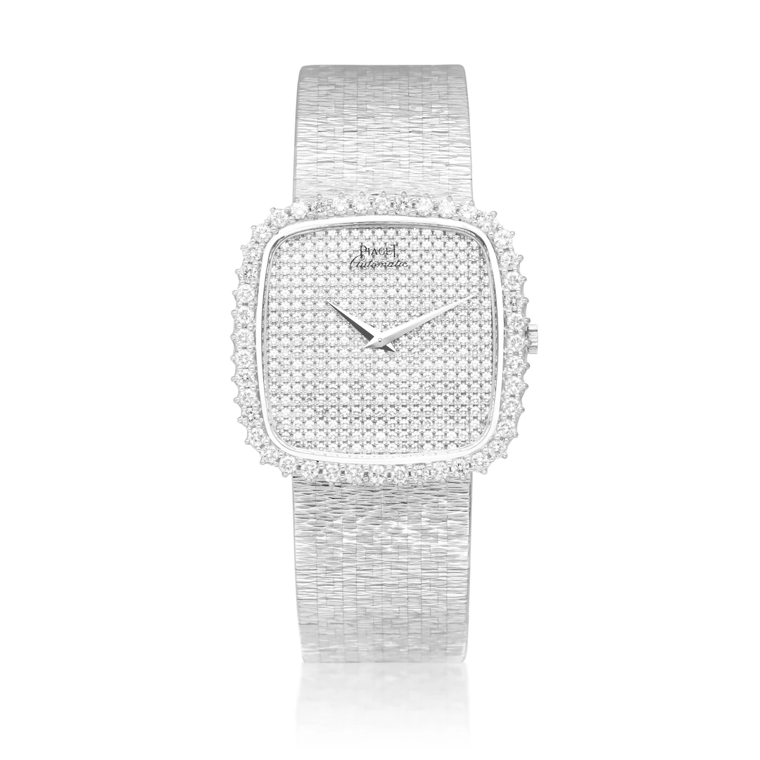 (Reference 12770A6). A white gold and diamond-set automatic bracelet