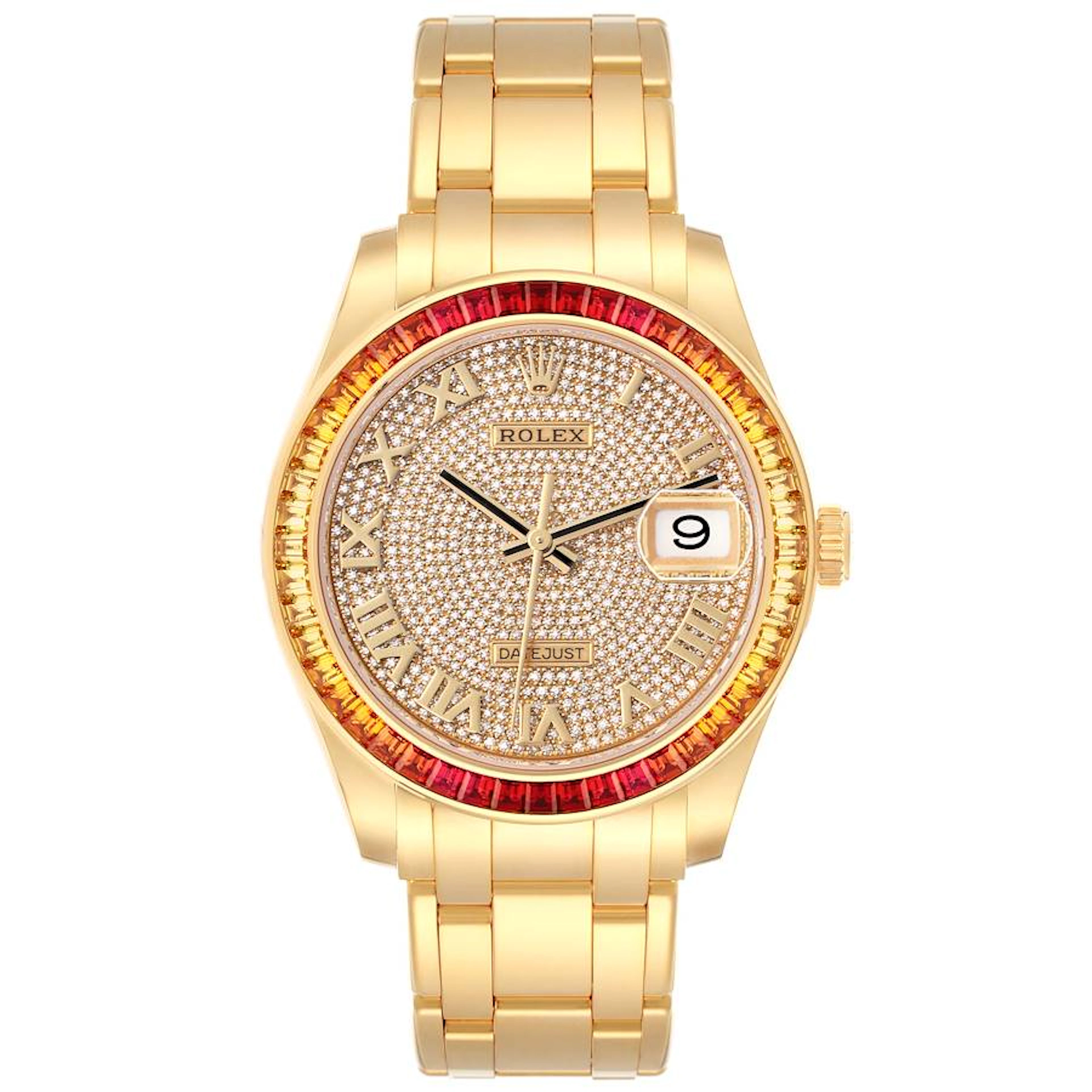 Pearlmaster Datejust (Reference 86348SAJOR). A 39mm yellow gold diamond