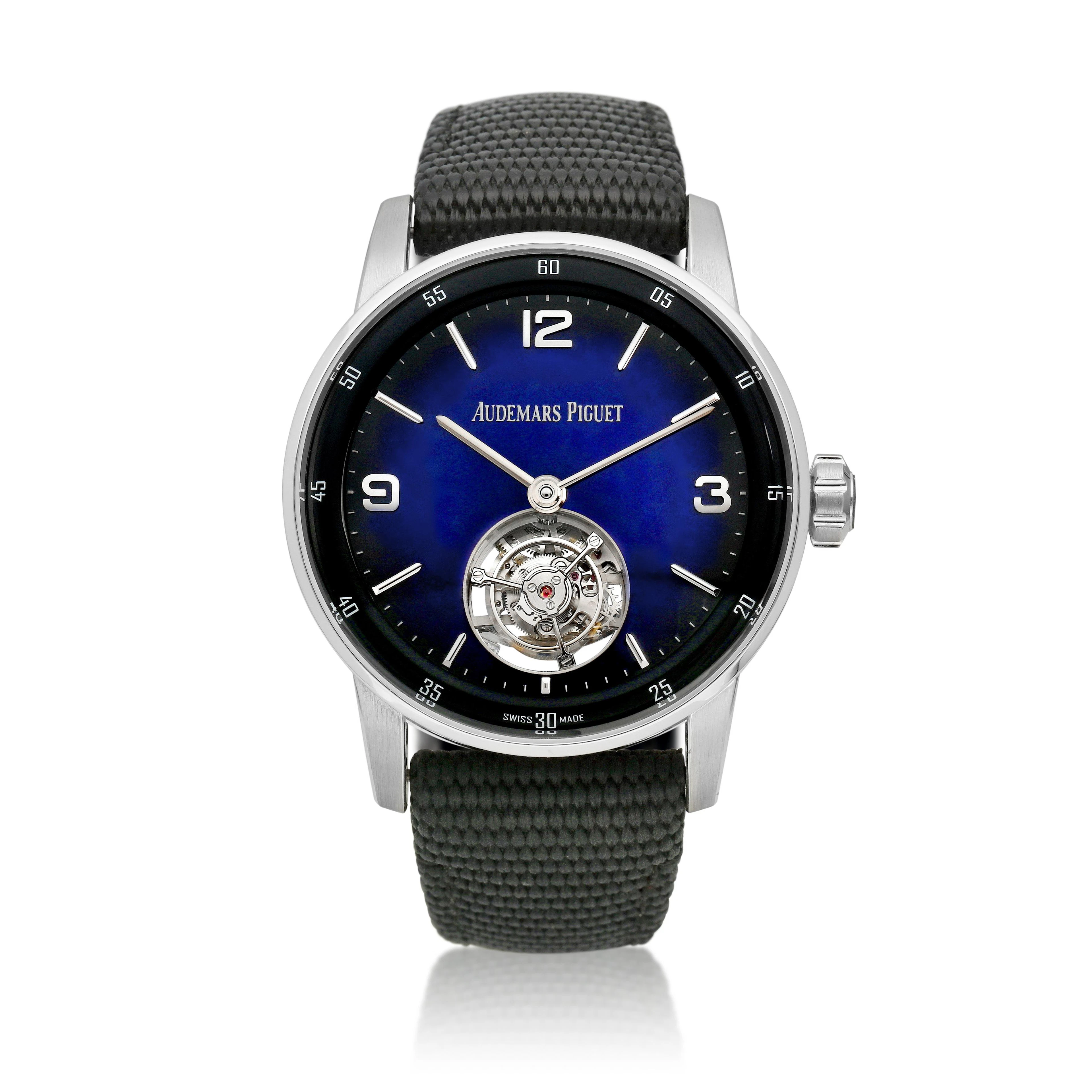 Code 11.59 (Reference 26396BC.OO.D321CR.01). A 41mm white gold automatic