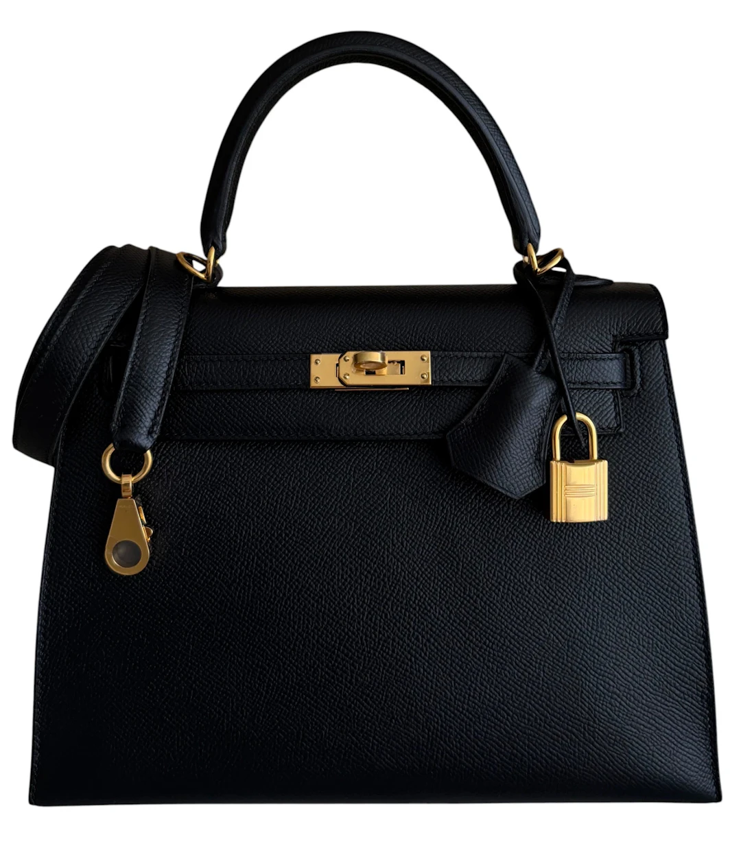 Black Epsom Sellier Kelly 25 Gold Hardware, 2020