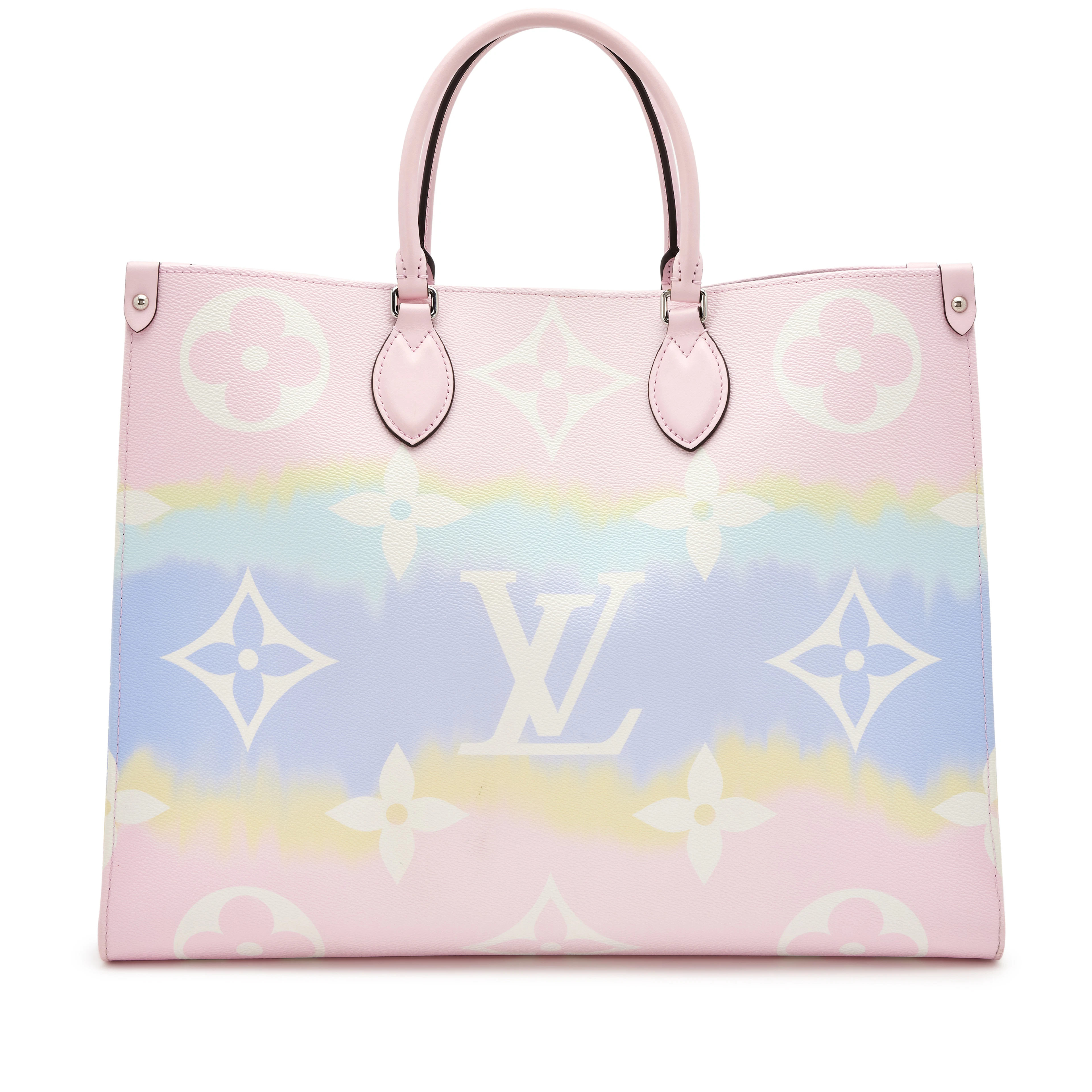 Pink Pastel Monogram Coated Canvas Escale OnTheGo GM Silver Hardware, 2020